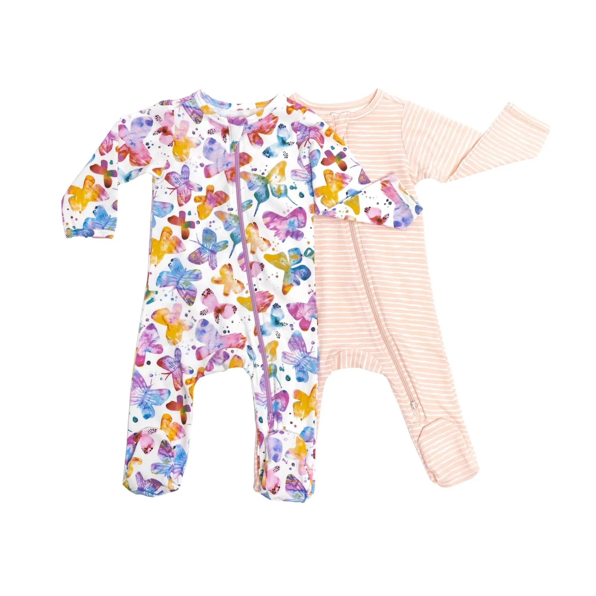 Organic Footie - Pink Stripes - Image 4