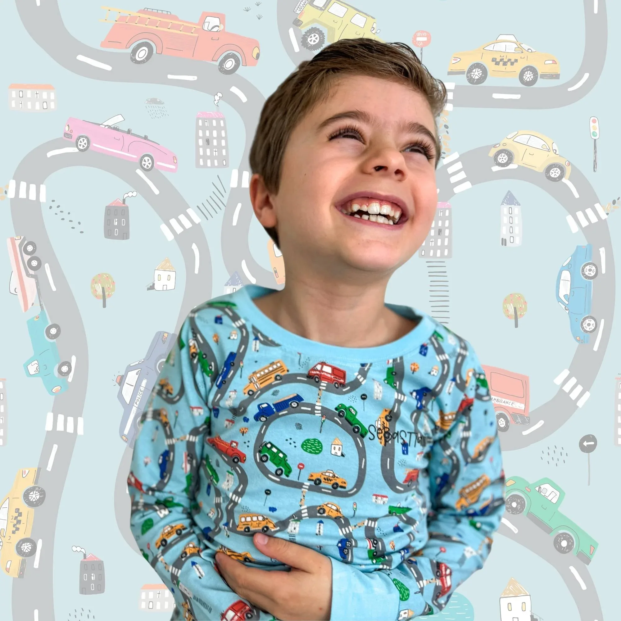 Organic Kids Pajamas - Cars - Image 3