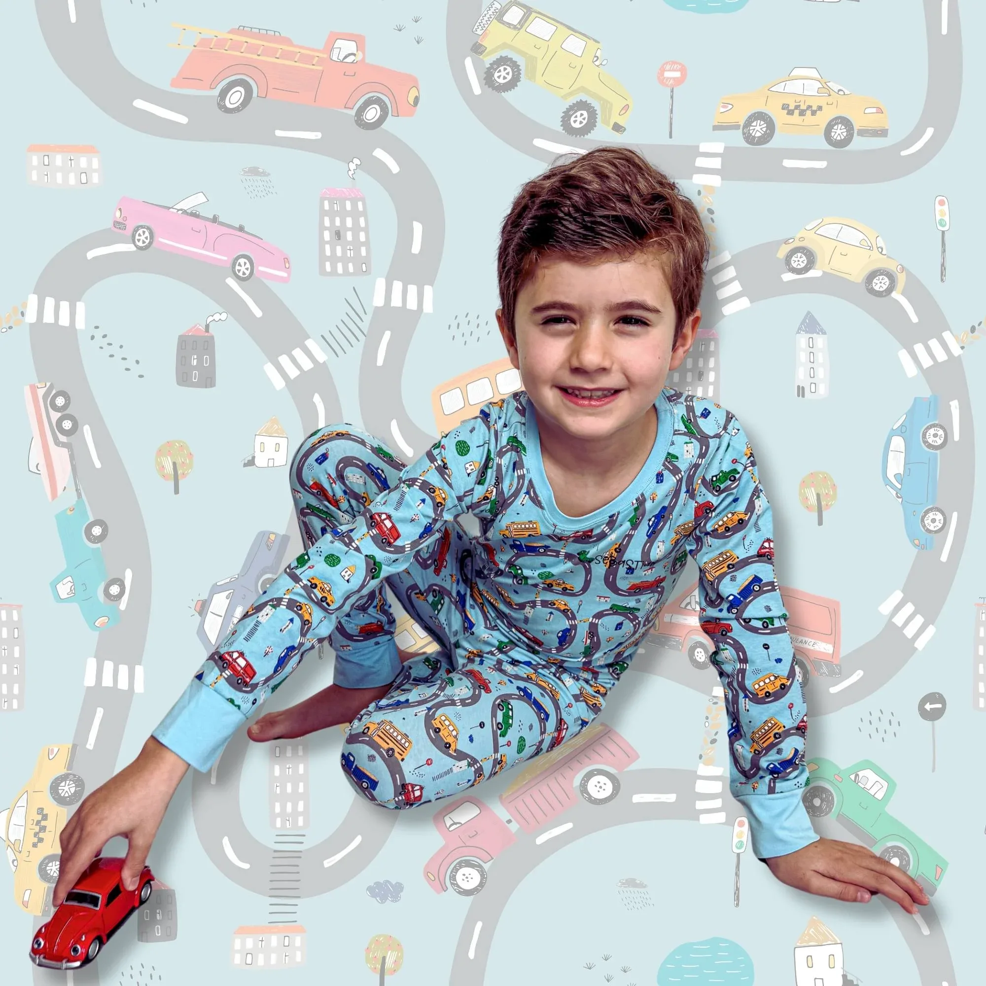 Organic Kids Pajamas - Cars - Image 4