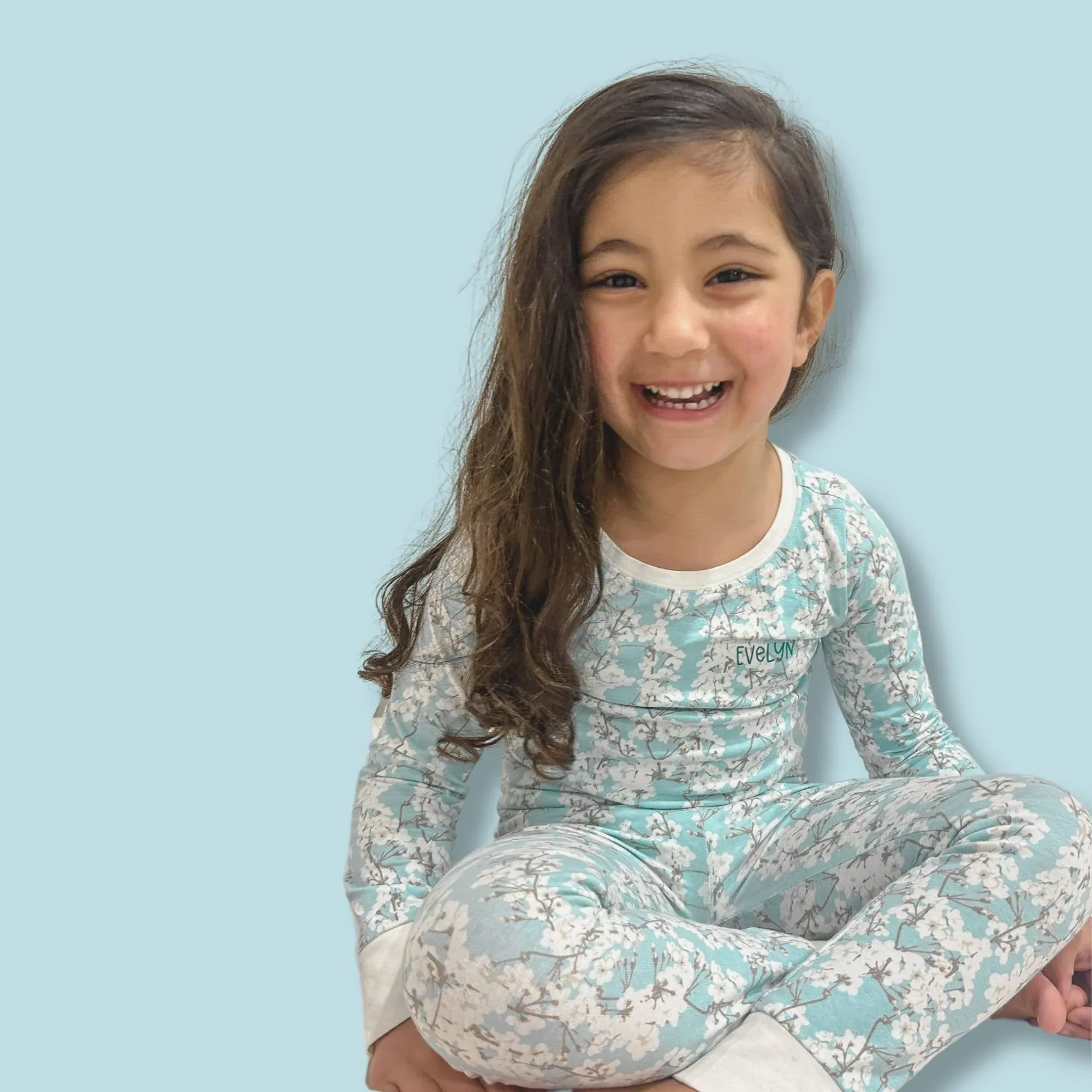 Organic Kids Pajamas - Cherry Blossoms - Image 4