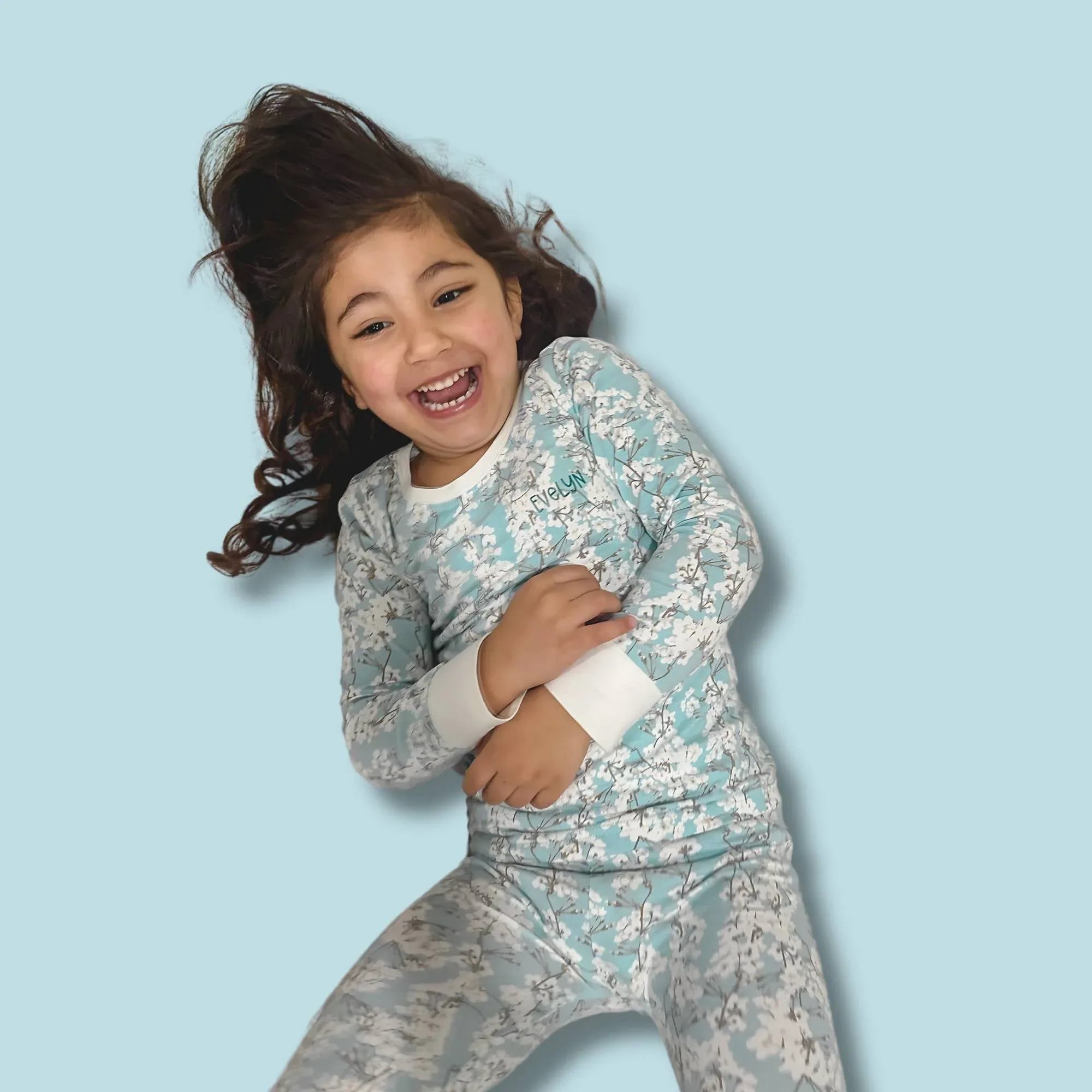Organic Kids Pajamas - Cherry Blossoms - Image 5