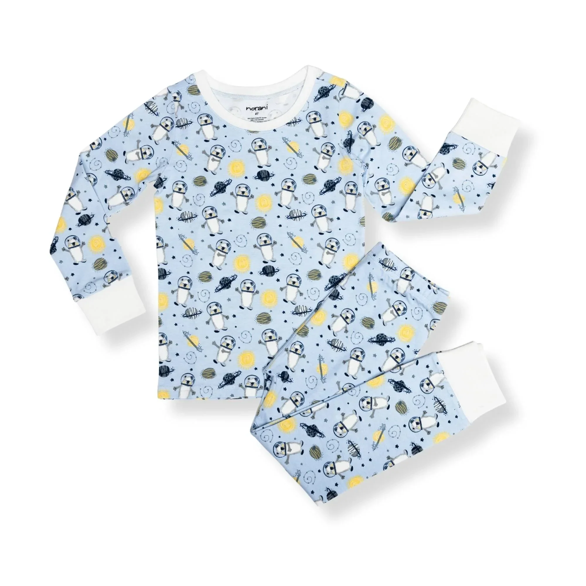 Organic Kids Pajamas - Space Bears - Image 2