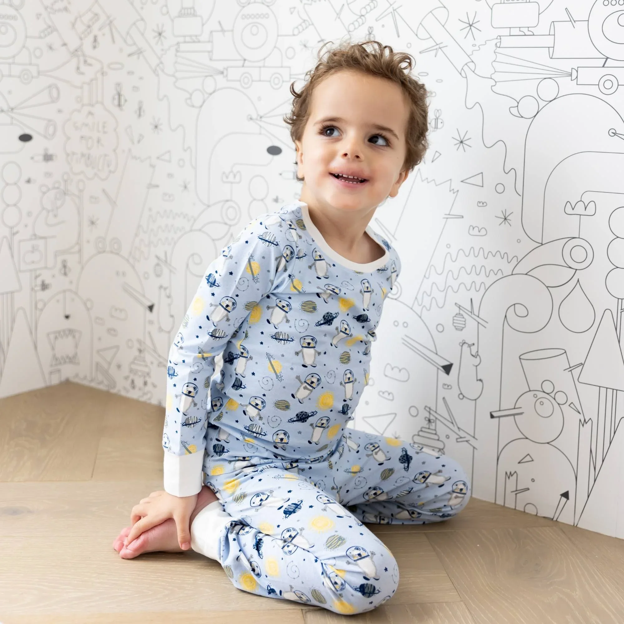 Organic Kids Pajamas - Space Bears - Image 4