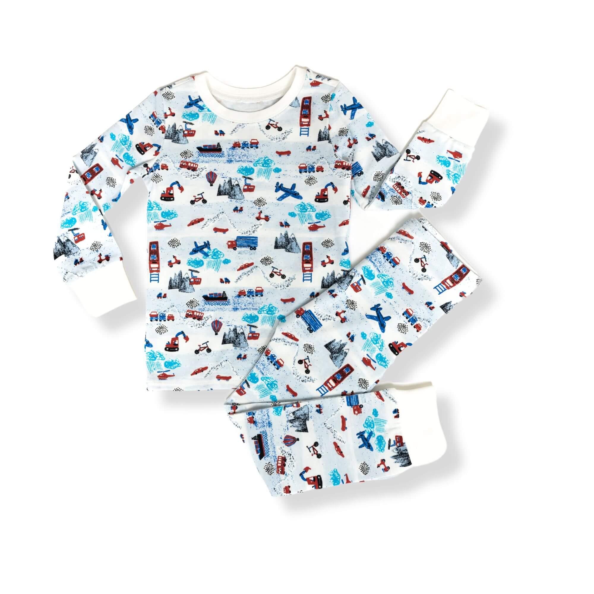 Organic Kids Pajamas - Transportation - Image 2