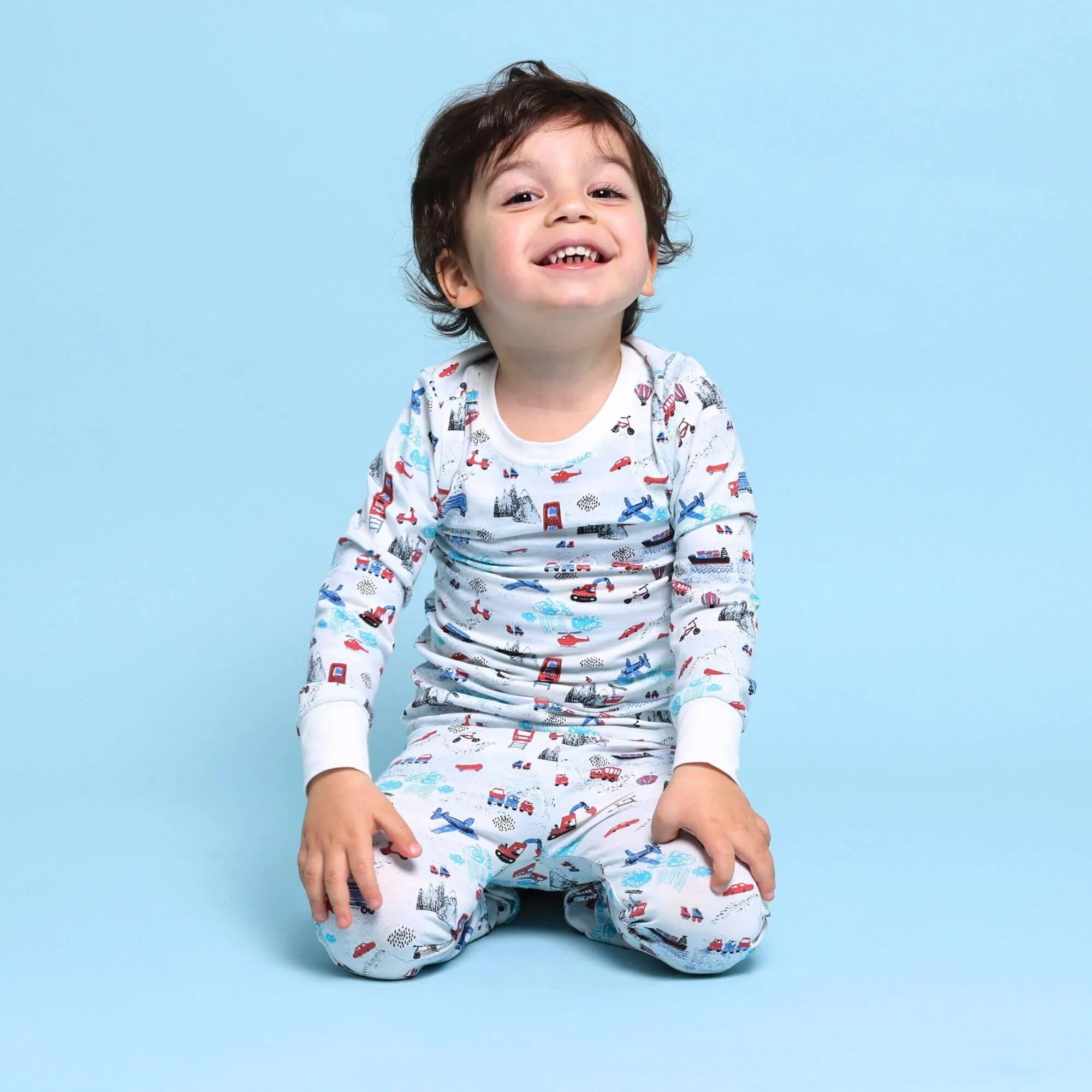 Organic Kids Pajamas - Transportation - Image 3