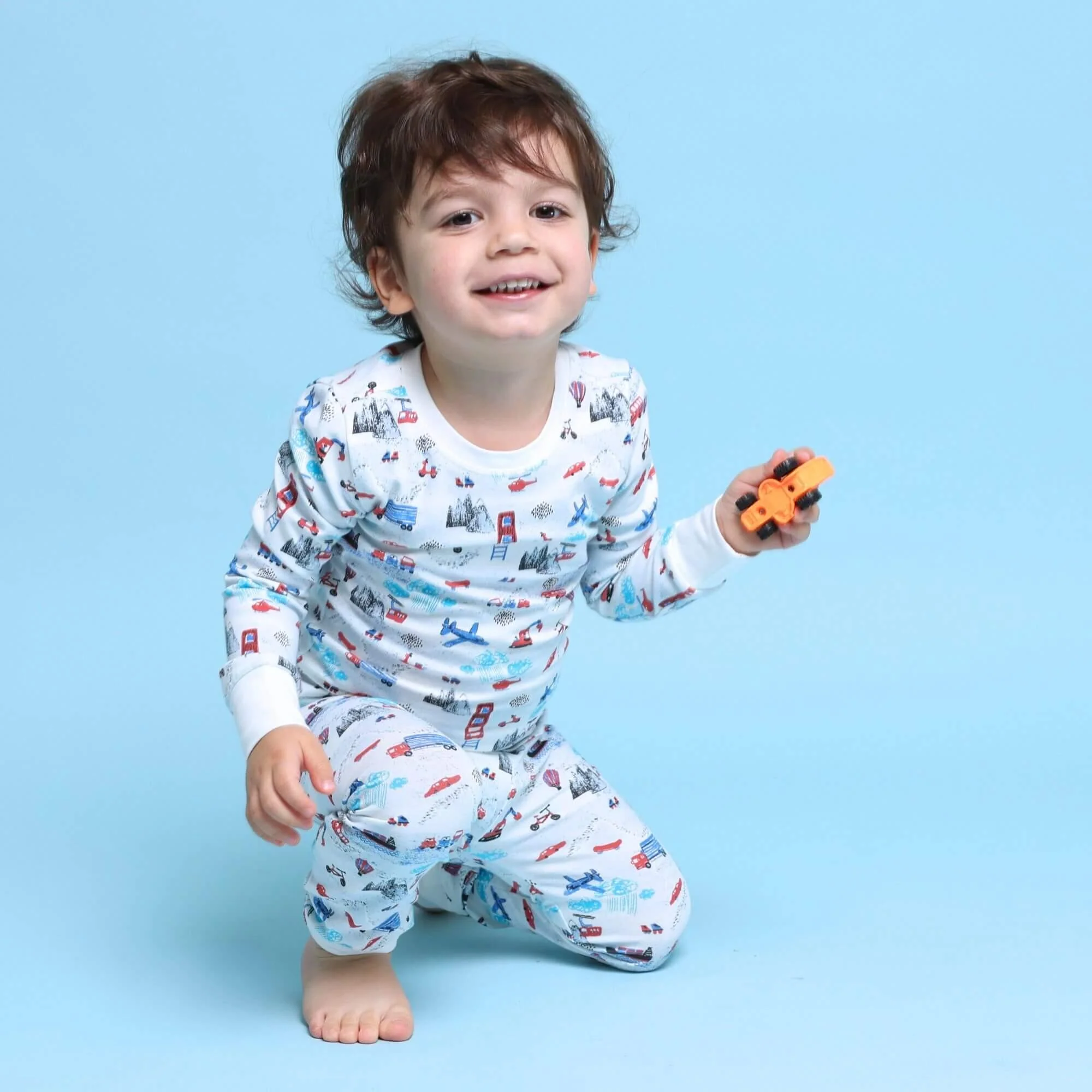Organic Kids Pajamas - Transportation - Image 5