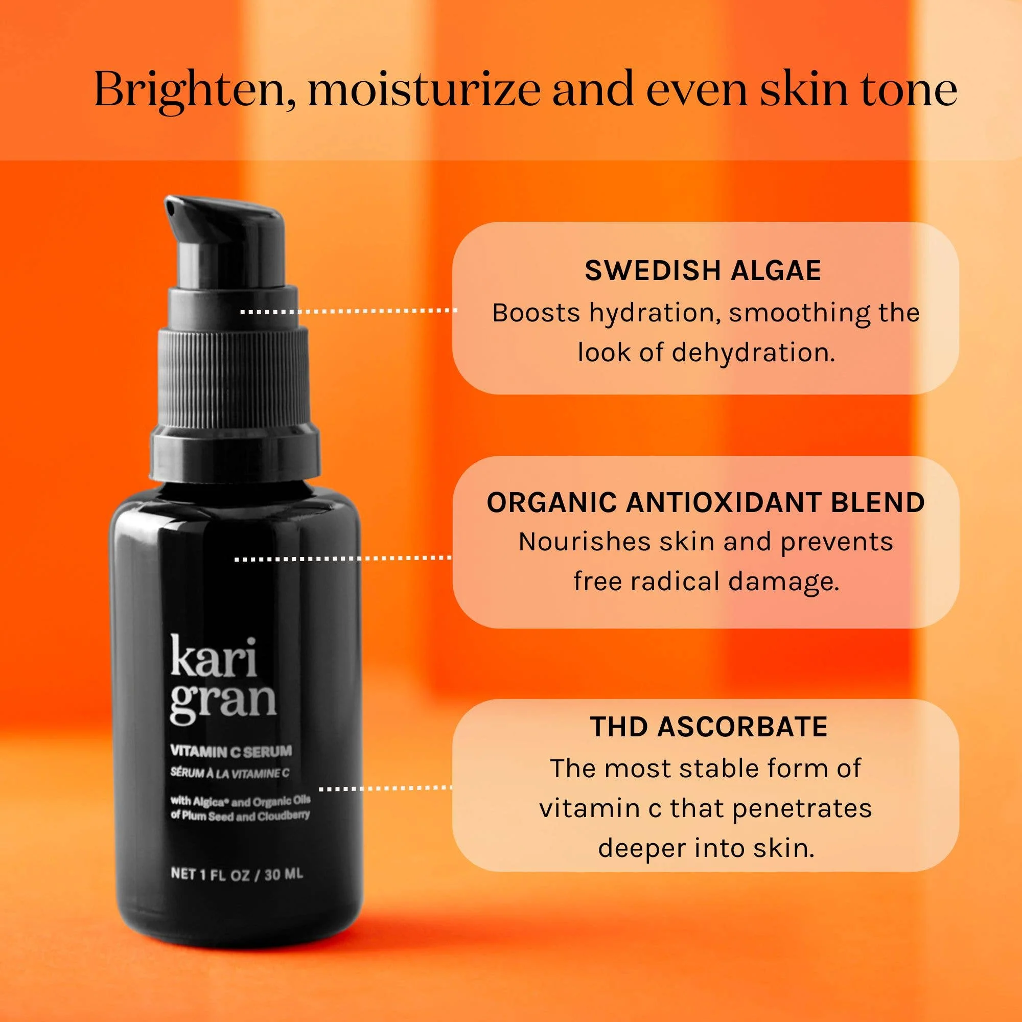 Organic Vitamin C Serum with Tetrahexyldecyl and Swedish Algae - Image 3