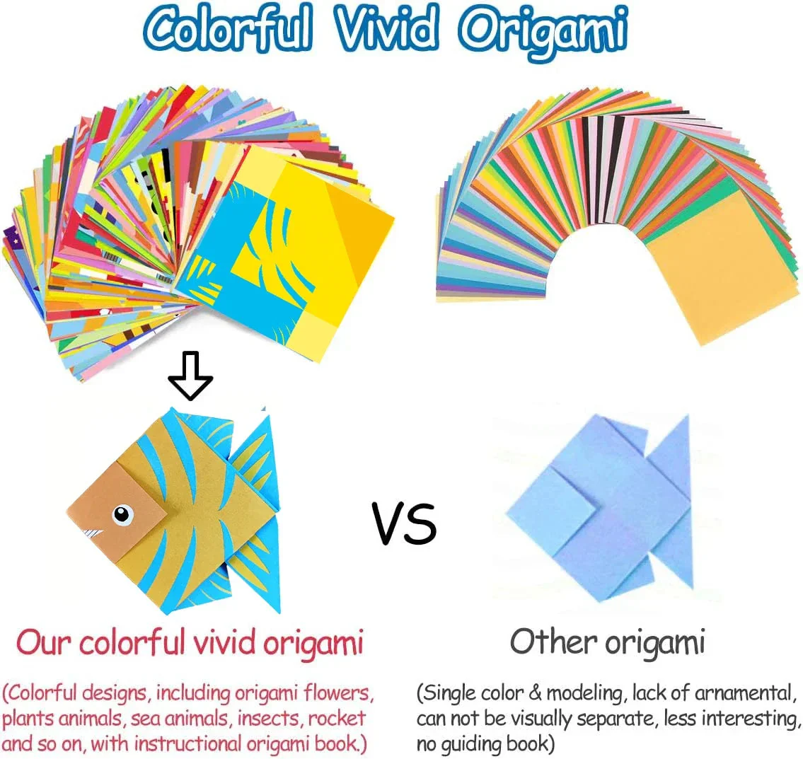 Origami Kit with 30/96 Sheets & Guiding Book - DIY Art Craft for Kids & Beginners - Image 2