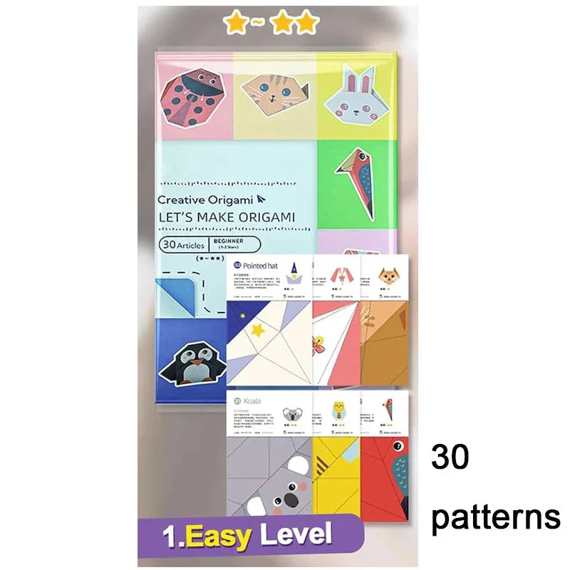 Origami Kit with 30/96 Sheets & Guiding Book - DIY Art Craft for Kids & Beginners - Image 9