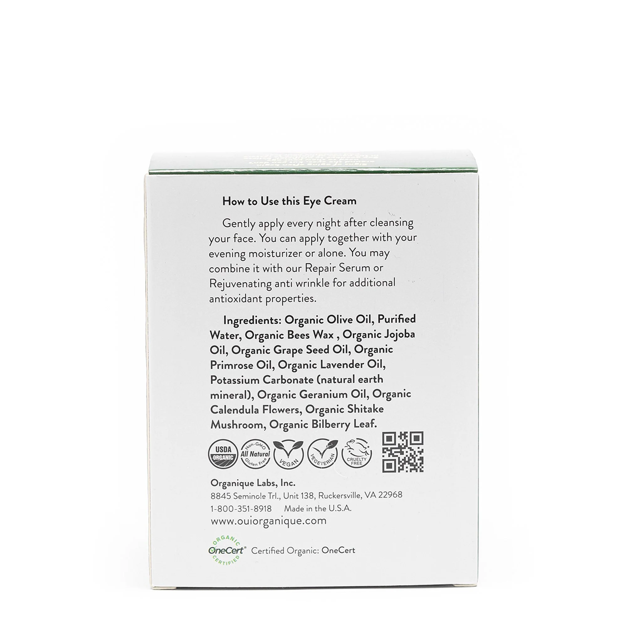 OUI ORGANIQUE Rejuvenating Eye Cream Dark circle fine line solution - Image 2