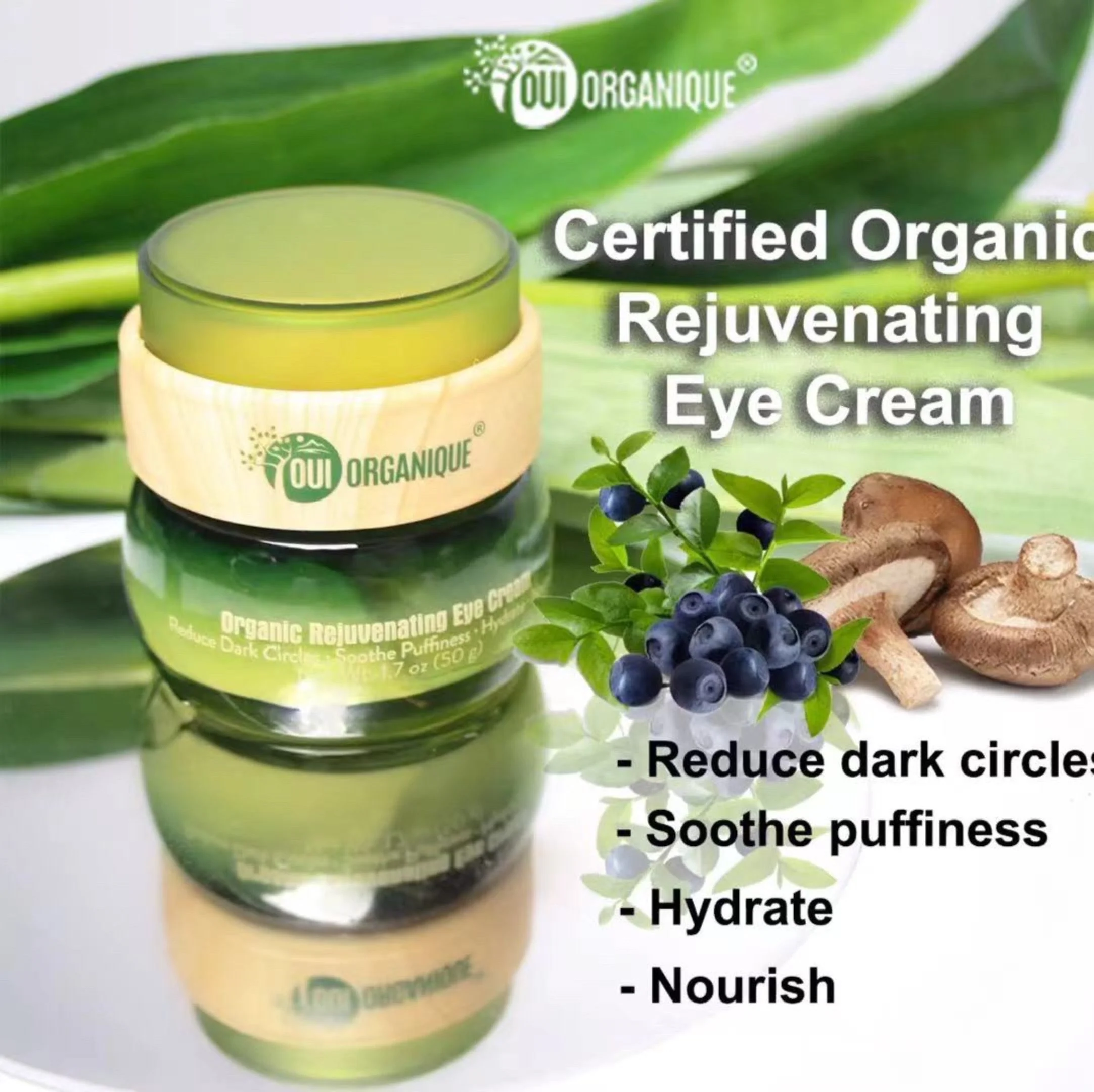 OUI ORGANIQUE Rejuvenating Eye Cream Dark circle fine line solution - Image 3