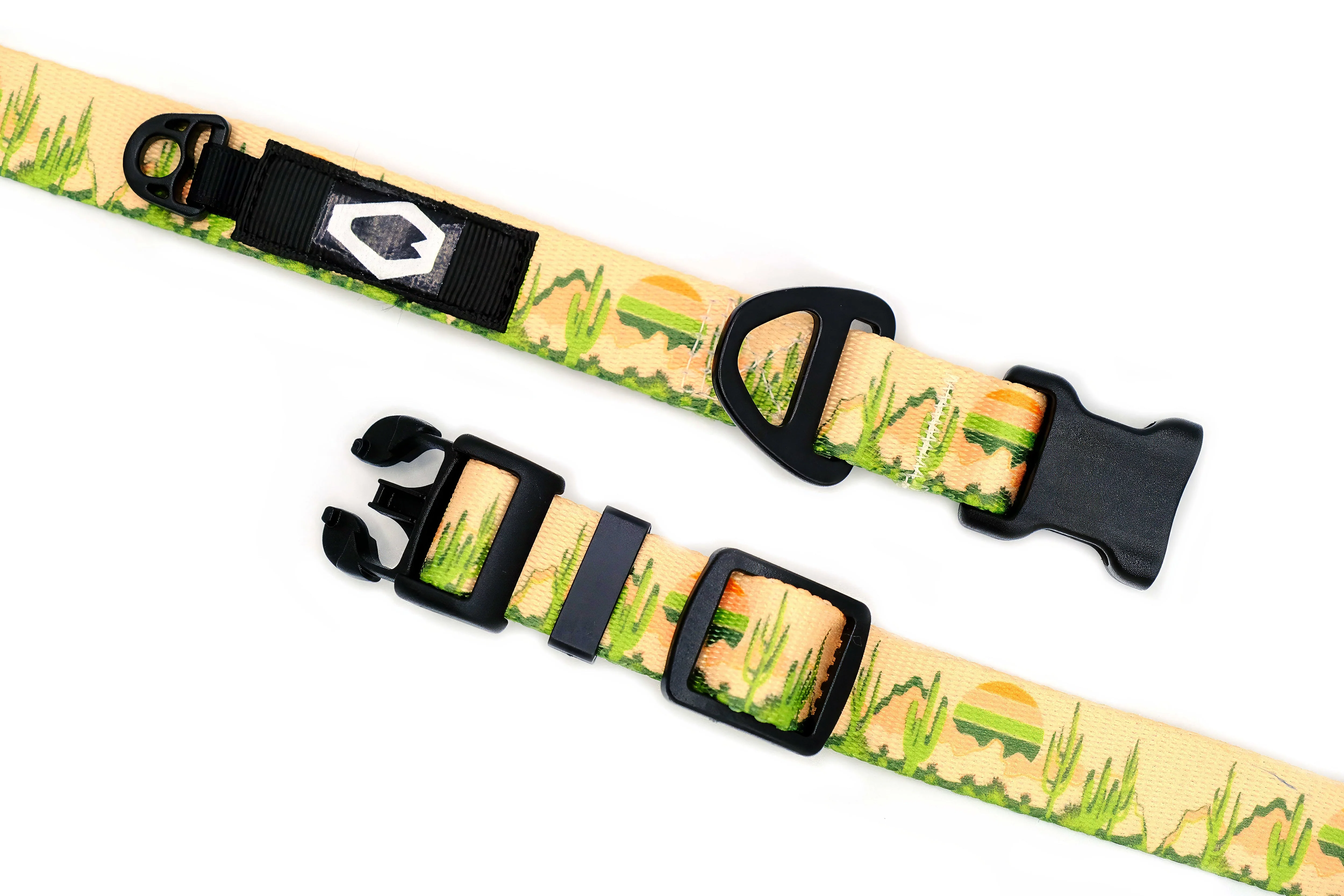 Outdoor Style Cactus Cream Nylon Dog Collar - Image 2