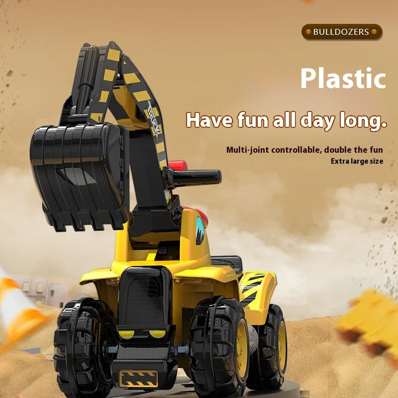 Oversized Portable Riding Hook Machine Electric Excavator Car Girl And Boy Children Excavator Toy Engineering Vehicle - Image 4