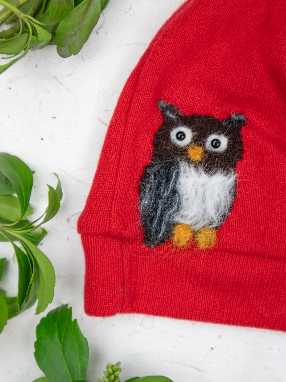 Owl Cashmere Hat - Adult/Big Kid - Image 3