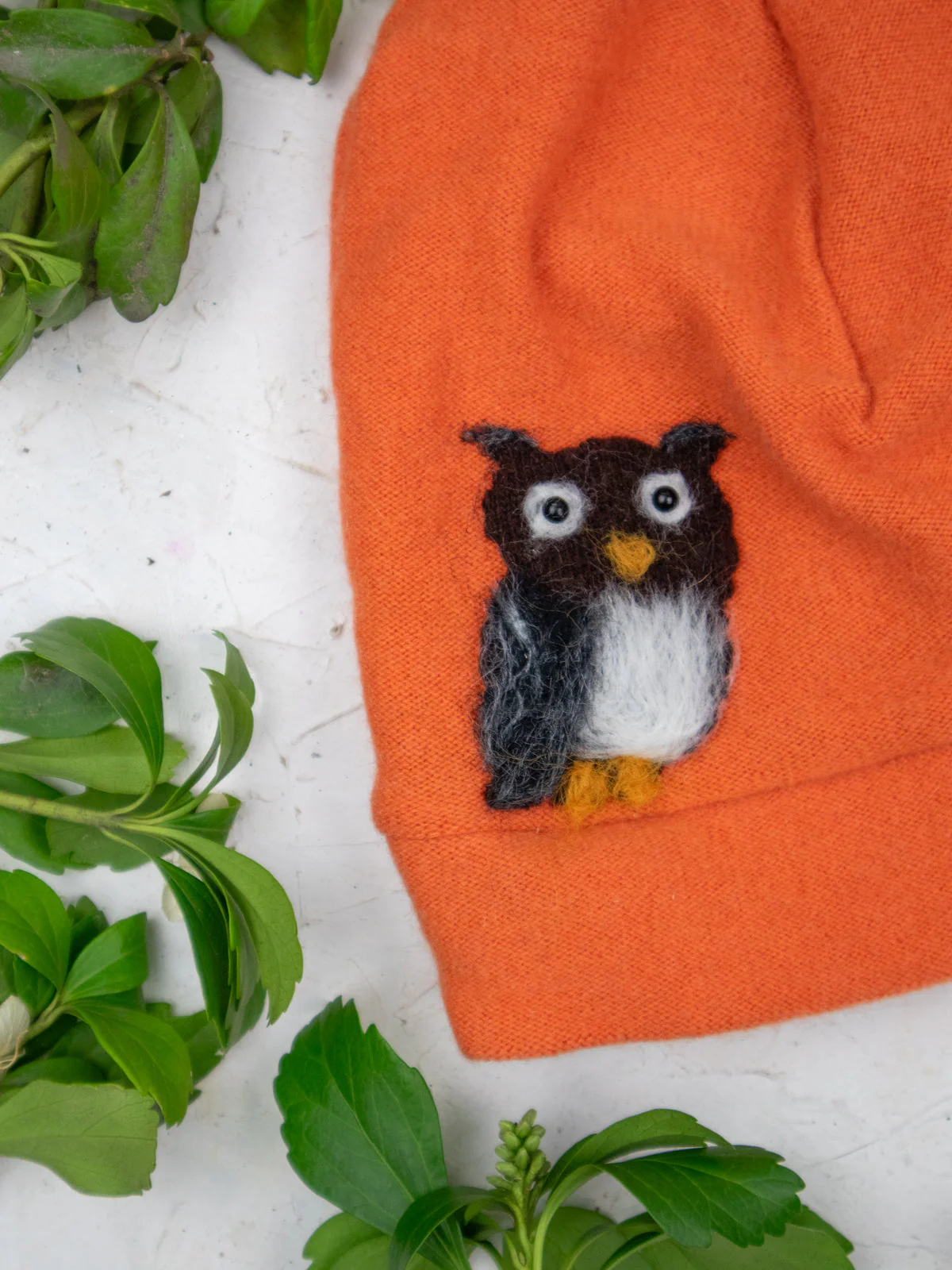 Owl Cashmere Hat - Adult/Big Kid - Image 4