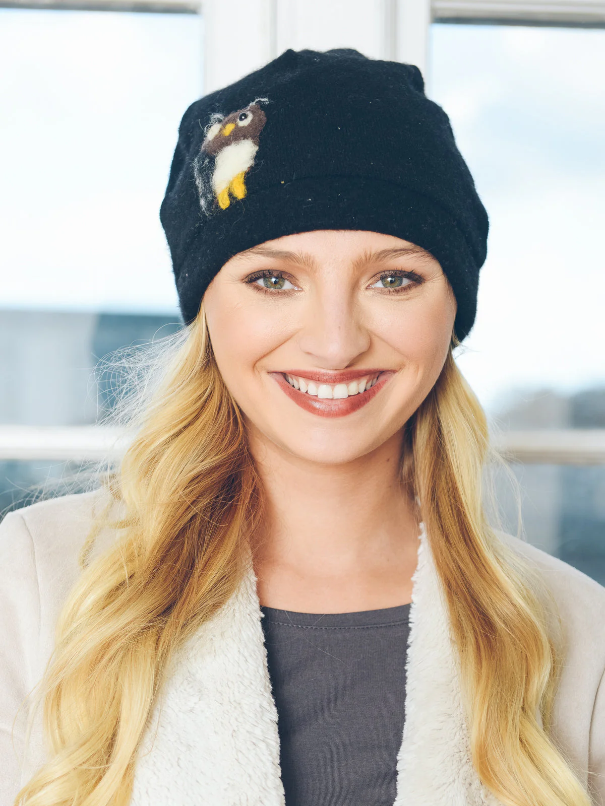 Owl Cashmere Hat - Adult/Big Kid - Image 6
