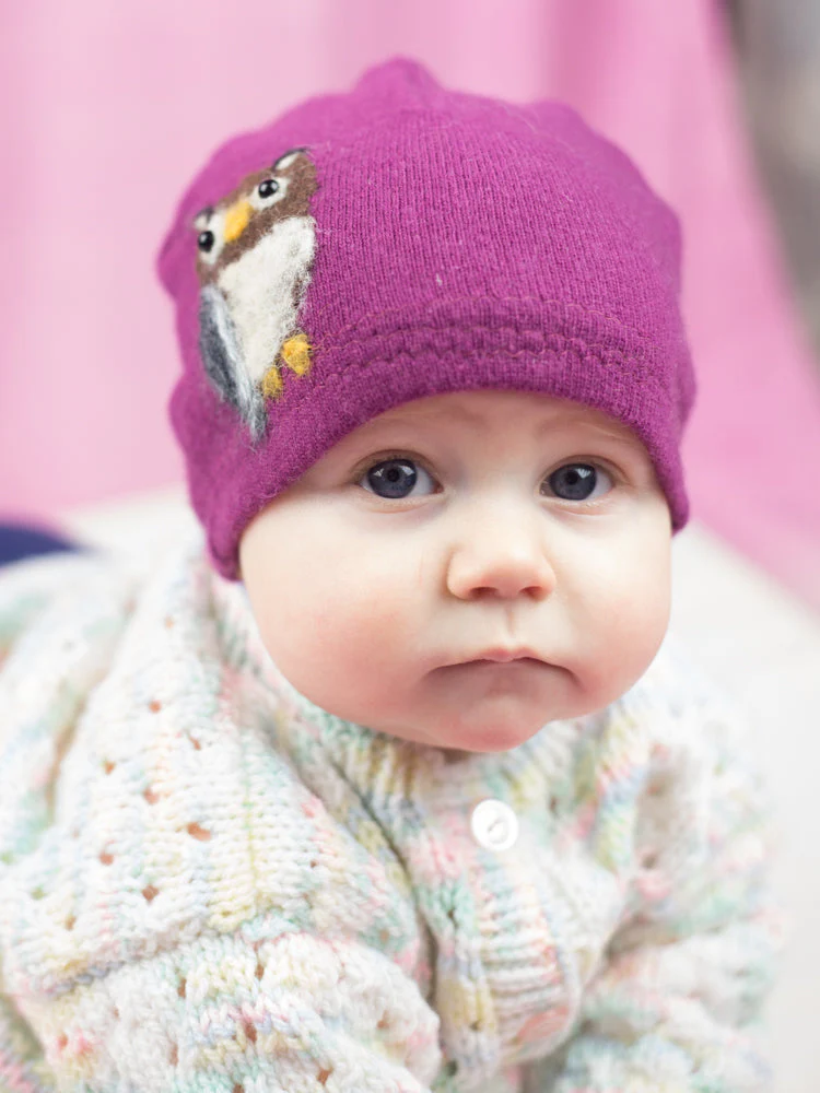 Owl Cashmere Hat - Baby - Image 2