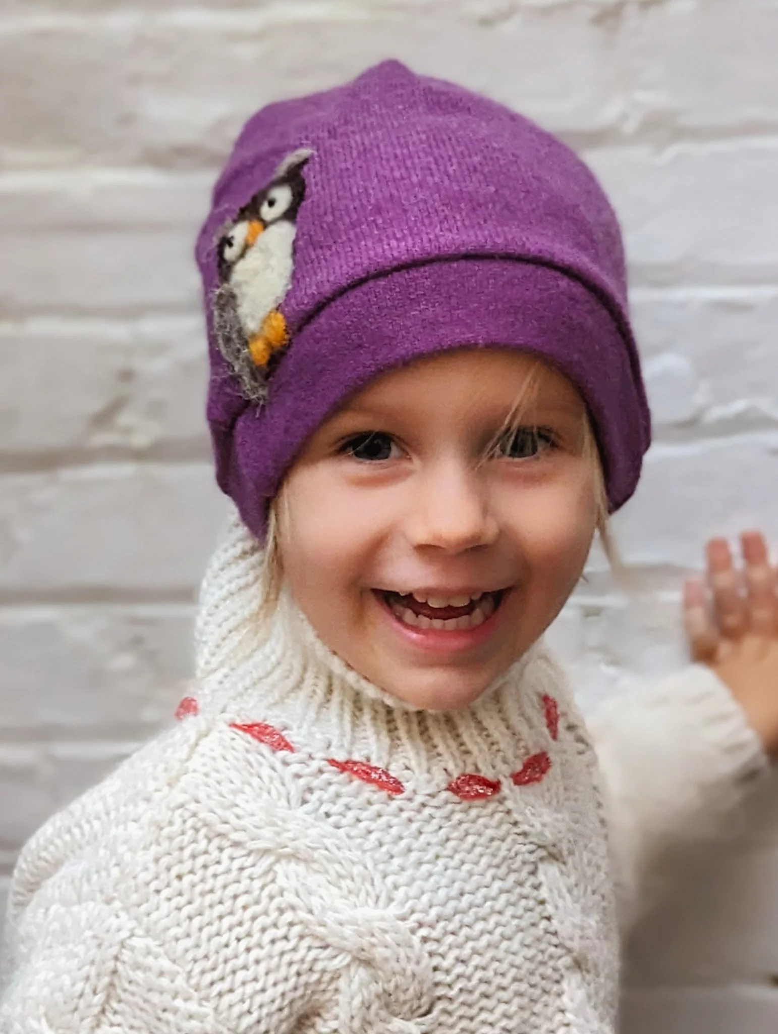 Owl Cashmere Hat - Toddler - Image 4