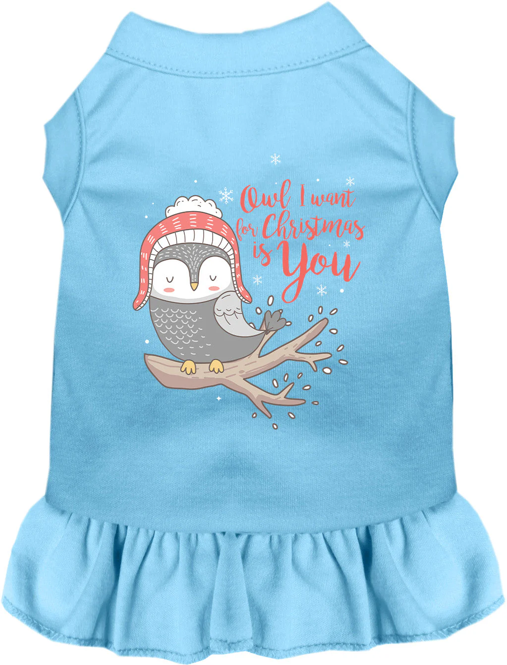 Owl I Want For Christmas Pet Dress - Image 3