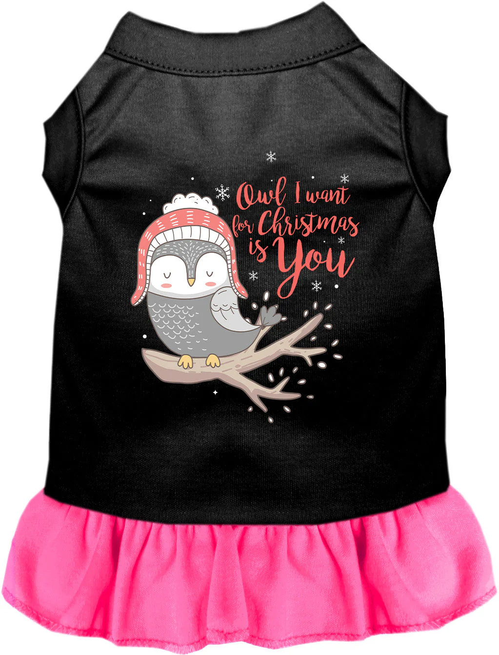 Owl I Want For Christmas Pet Dress - Image 4