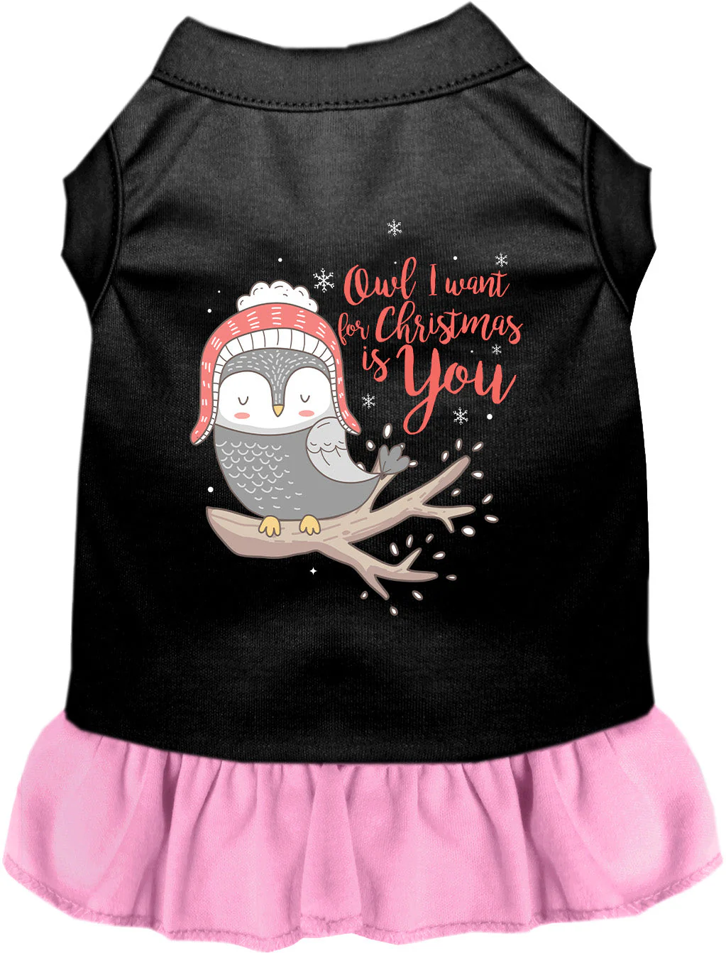 Owl I Want For Christmas Pet Dress - Image 5