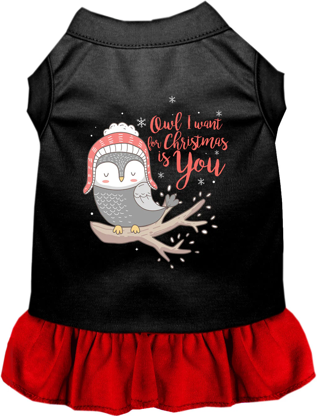 Owl I Want For Christmas Pet Dress - Image 6