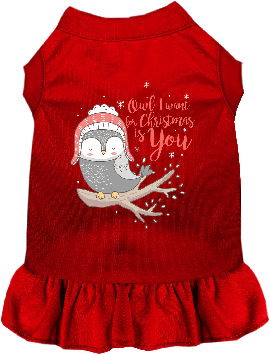 Owl I Want For Christmas Pet Dress - Image 8