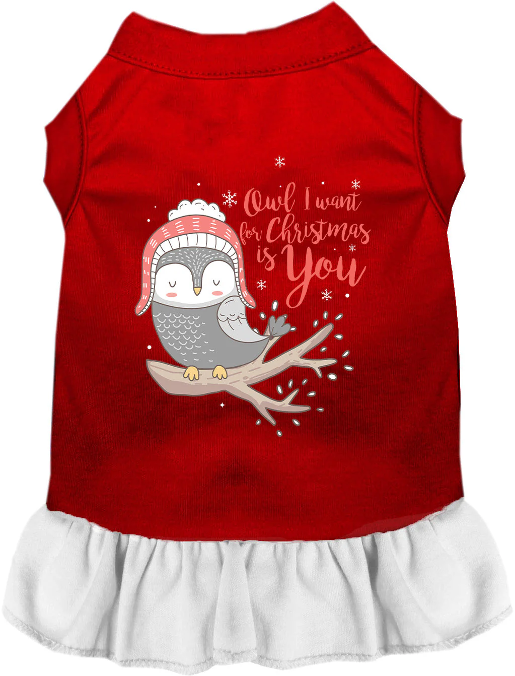 Owl I Want For Christmas Pet Dress - Image 9