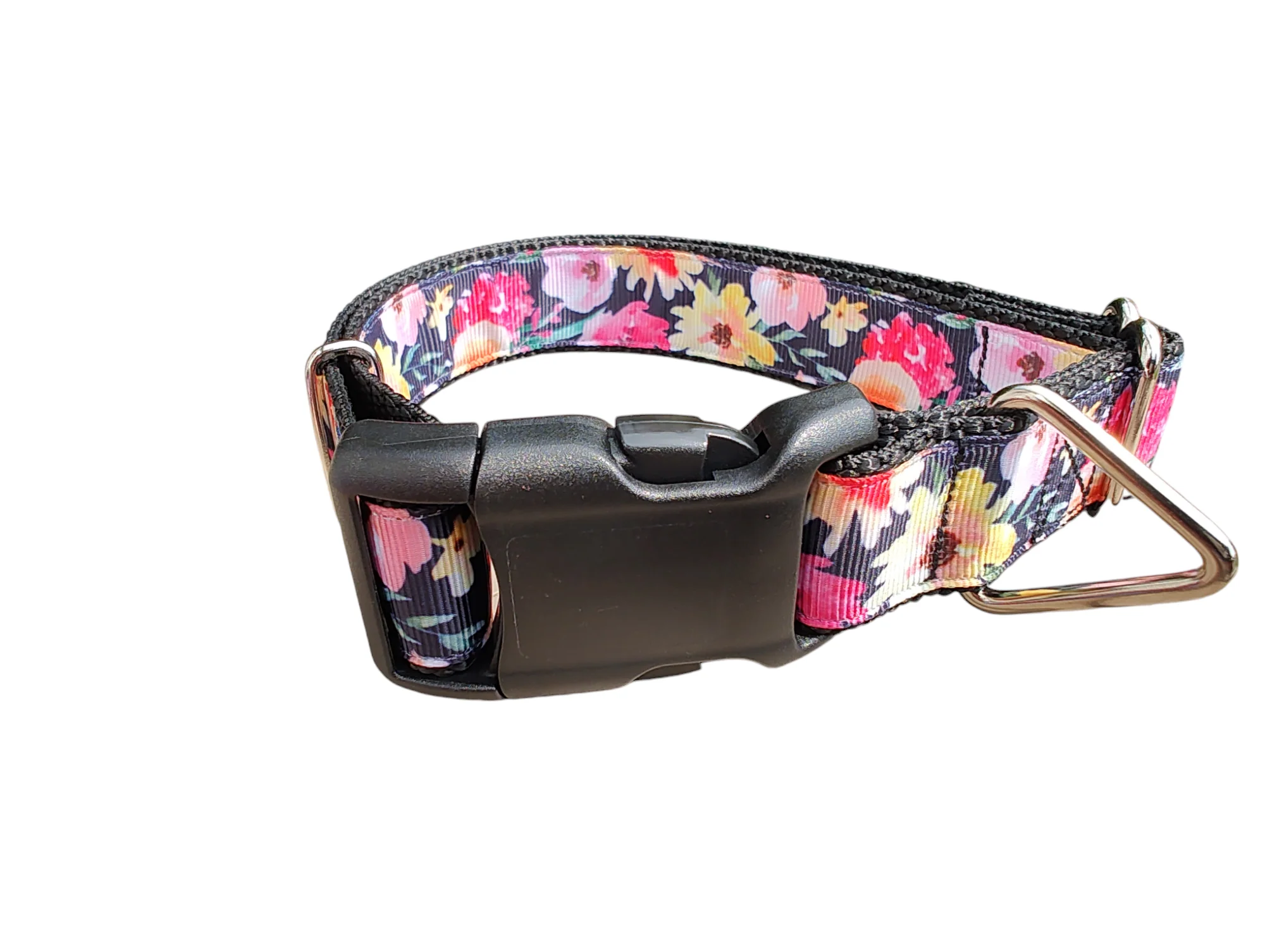 Painted Flowers Nylon Dog Collar - Image 2
