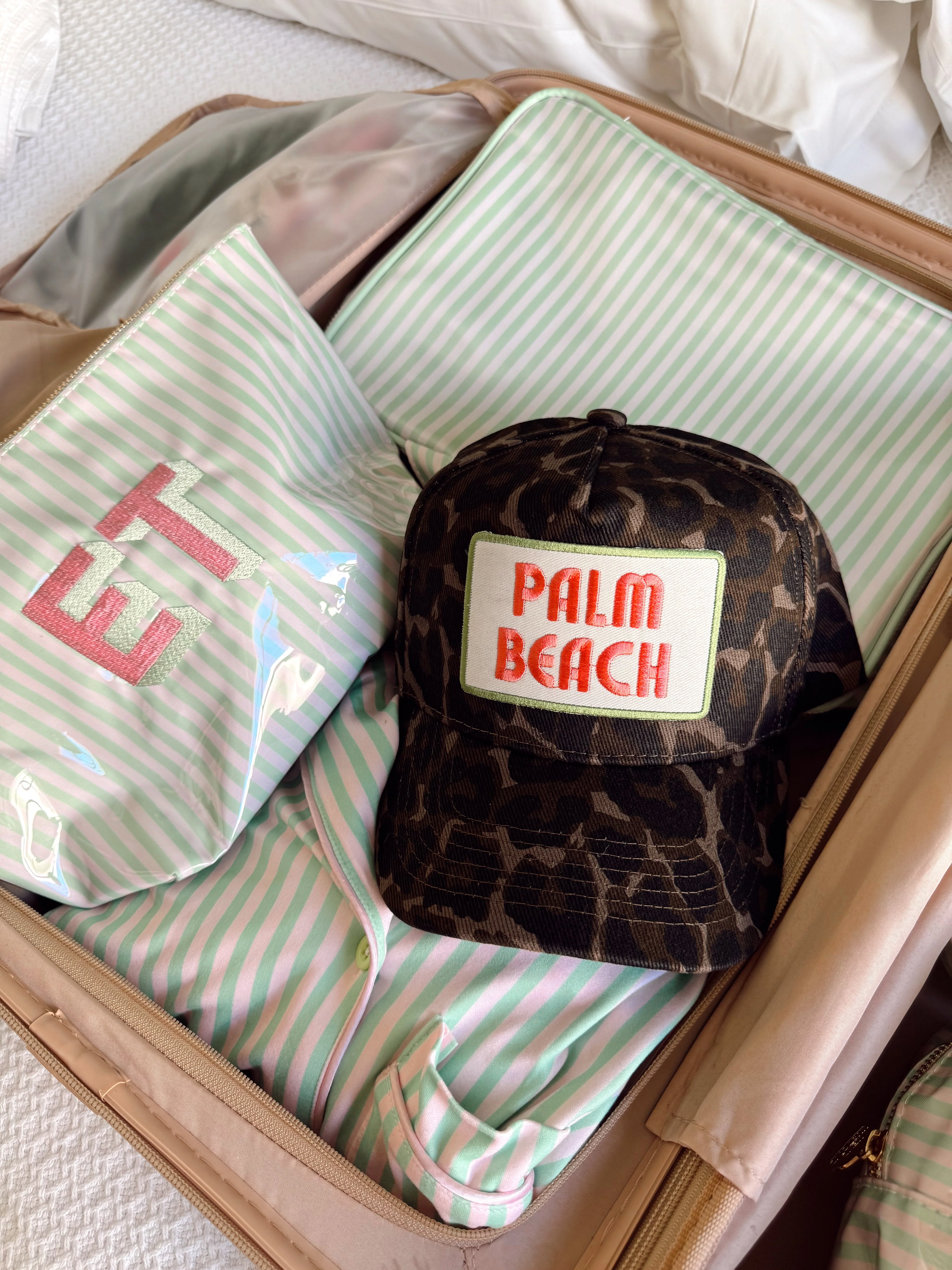Palm Beach - Leopard Vintage Trucker Hat - Image 3