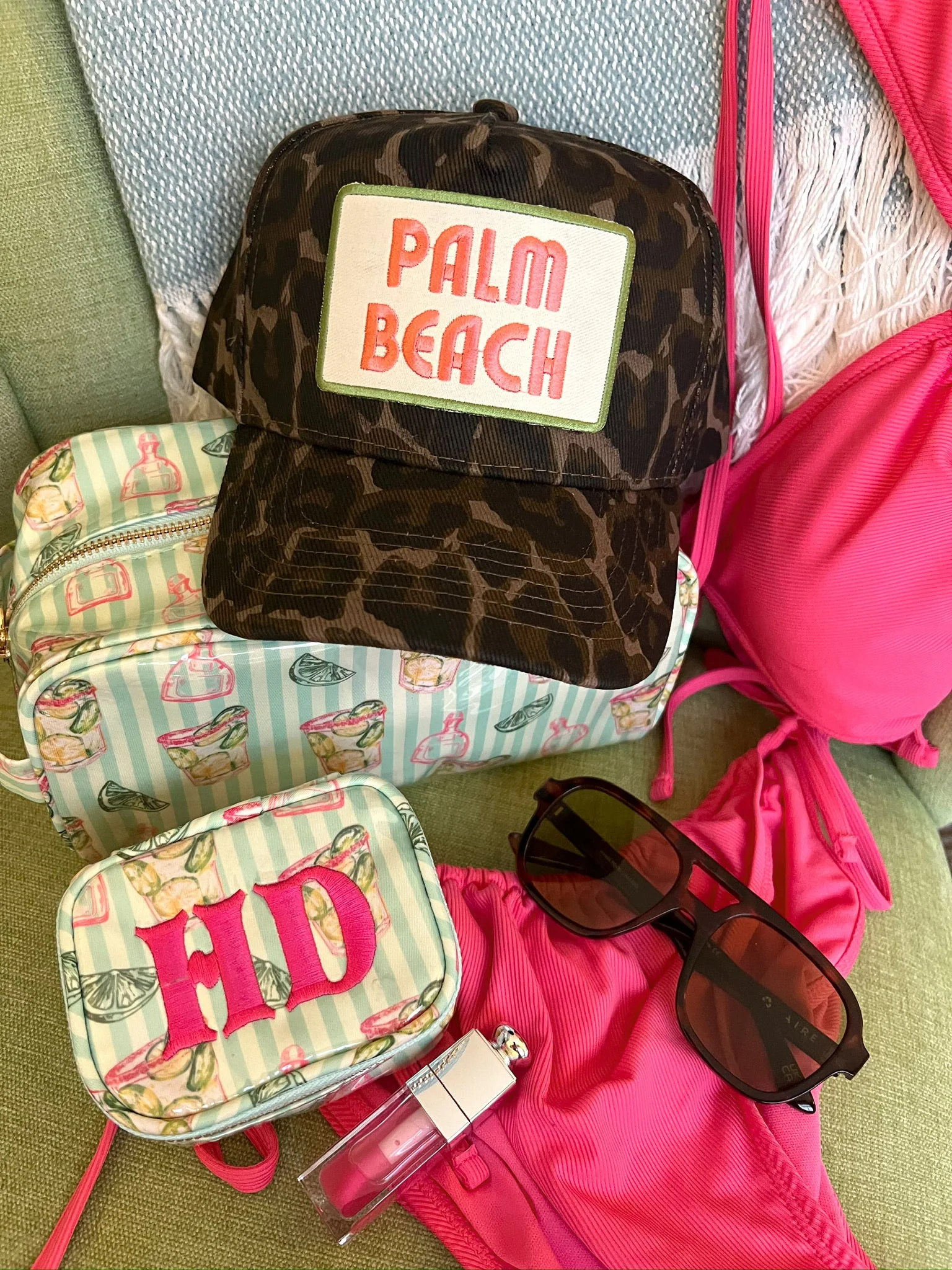 Palm Beach - Leopard Vintage Trucker Hat - Image 5