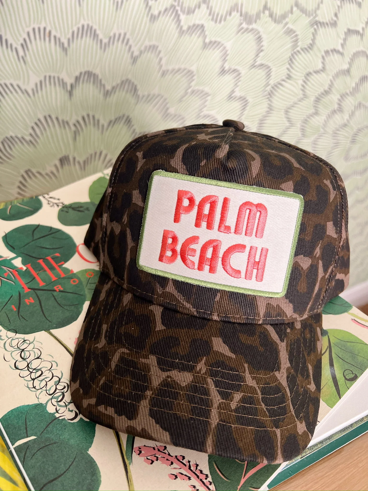 Palm Beach - Leopard Vintage Trucker Hat - Image 6
