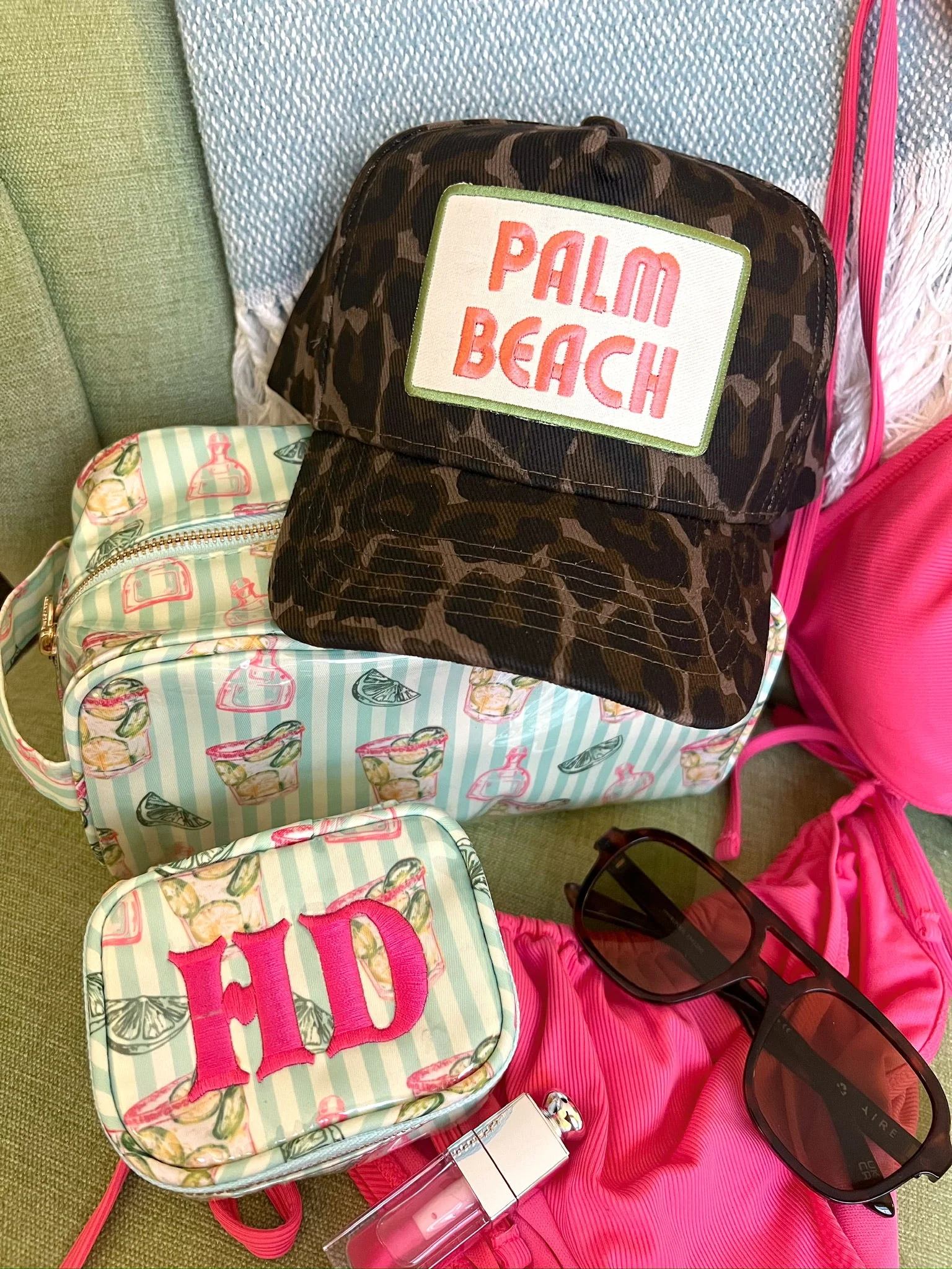 Palm Beach - Leopard Vintage Trucker Hat - Image 8