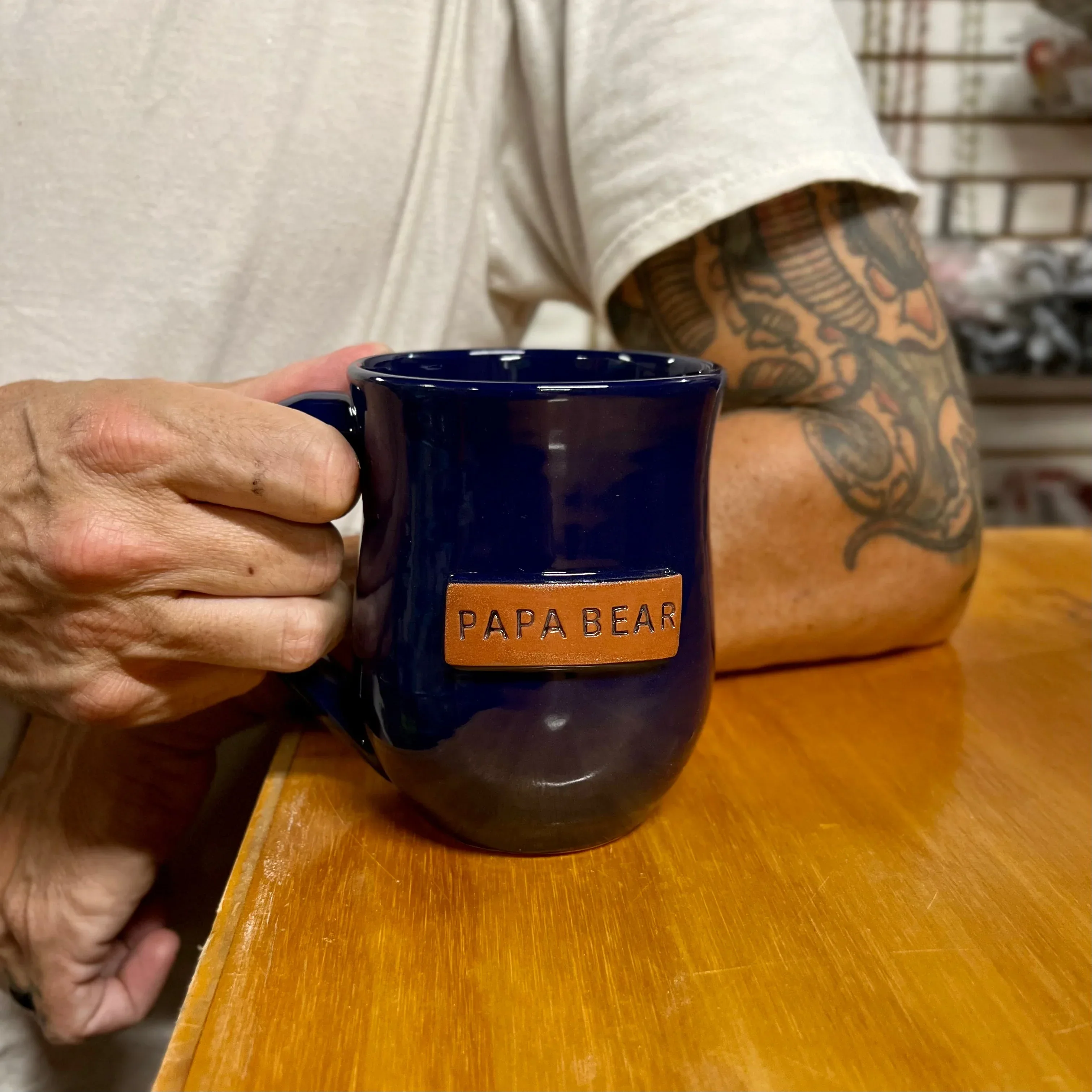 Papa Bear Mug- Deep Blue - Image 3
