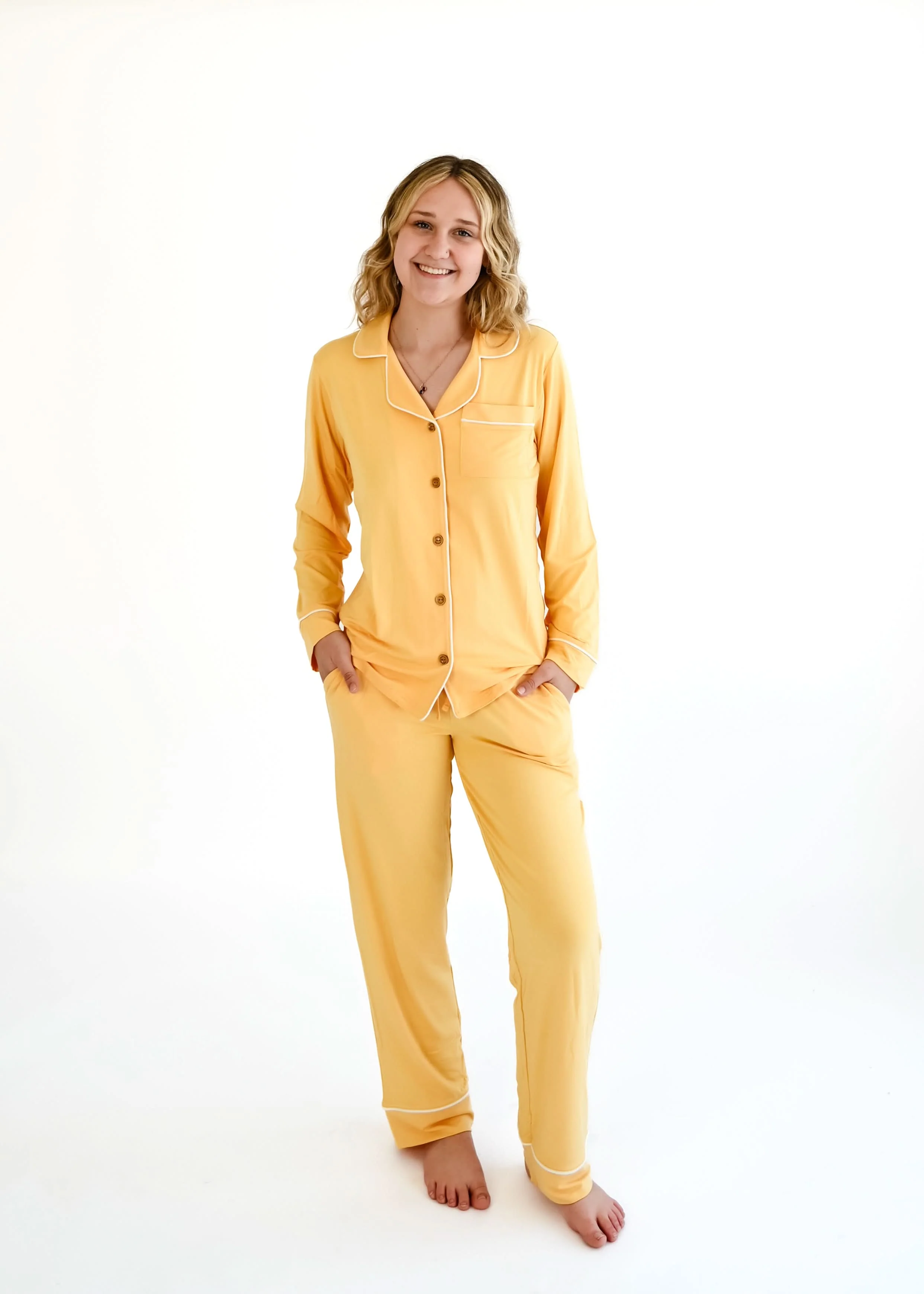 Papaya | Adult Button Pajama Top - Image 2