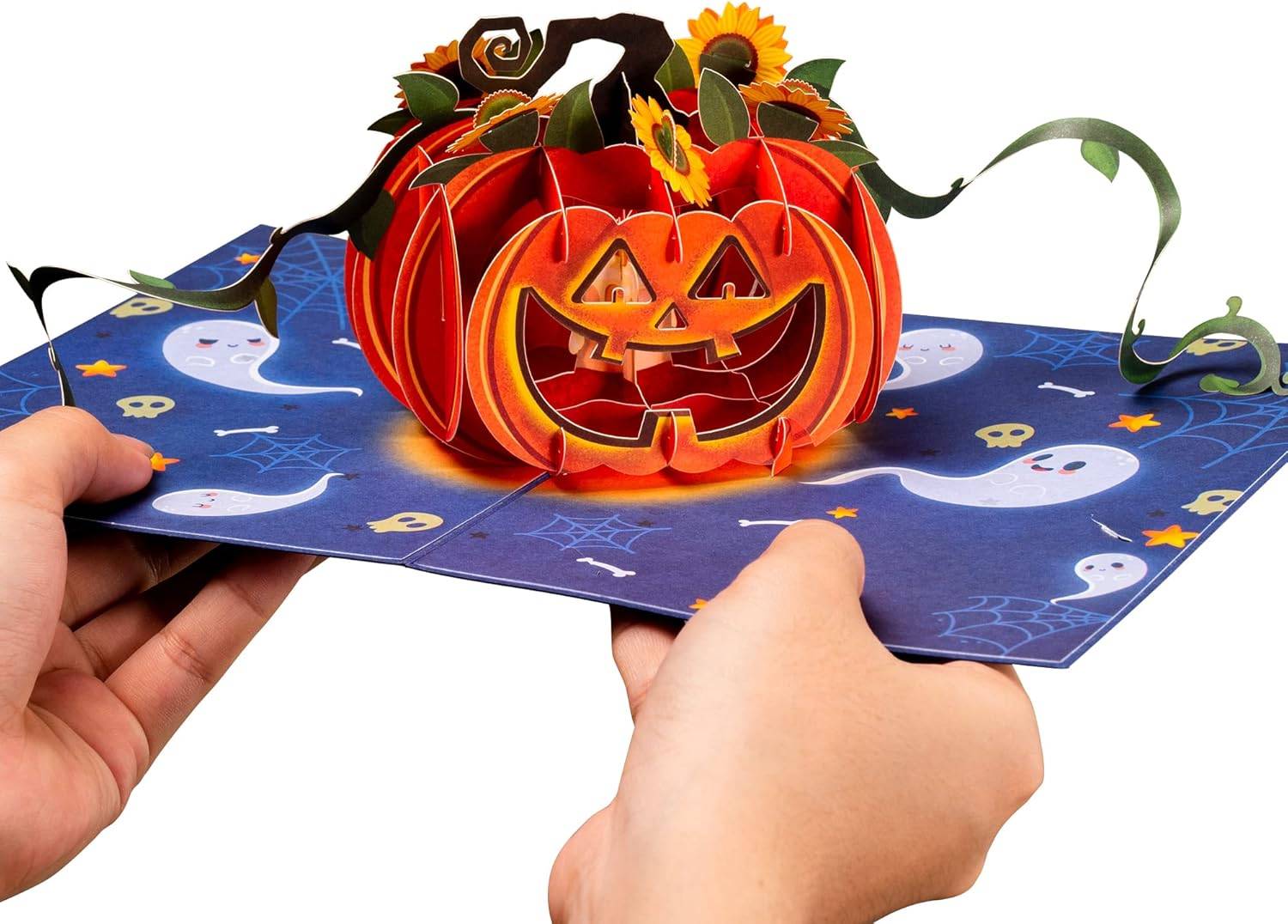 Paper Love Halloween Pumpkin Pop Up Card - Image 2