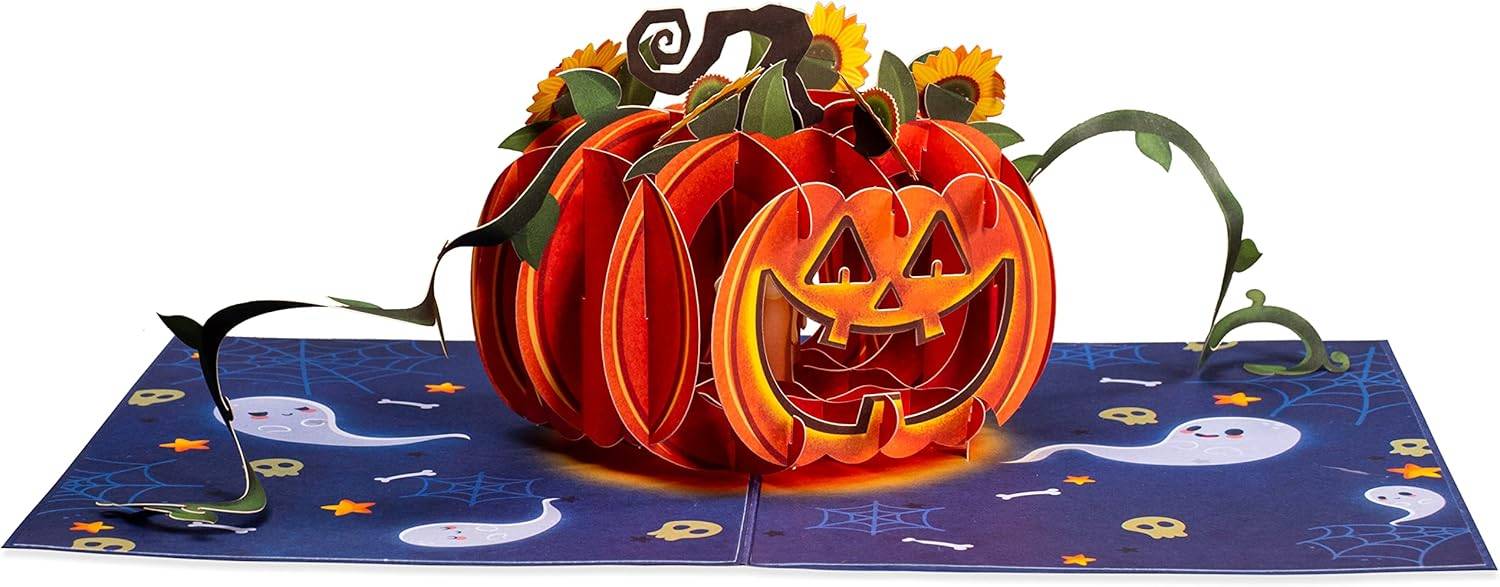 Paper Love Halloween Pumpkin Pop Up Card - Image 5