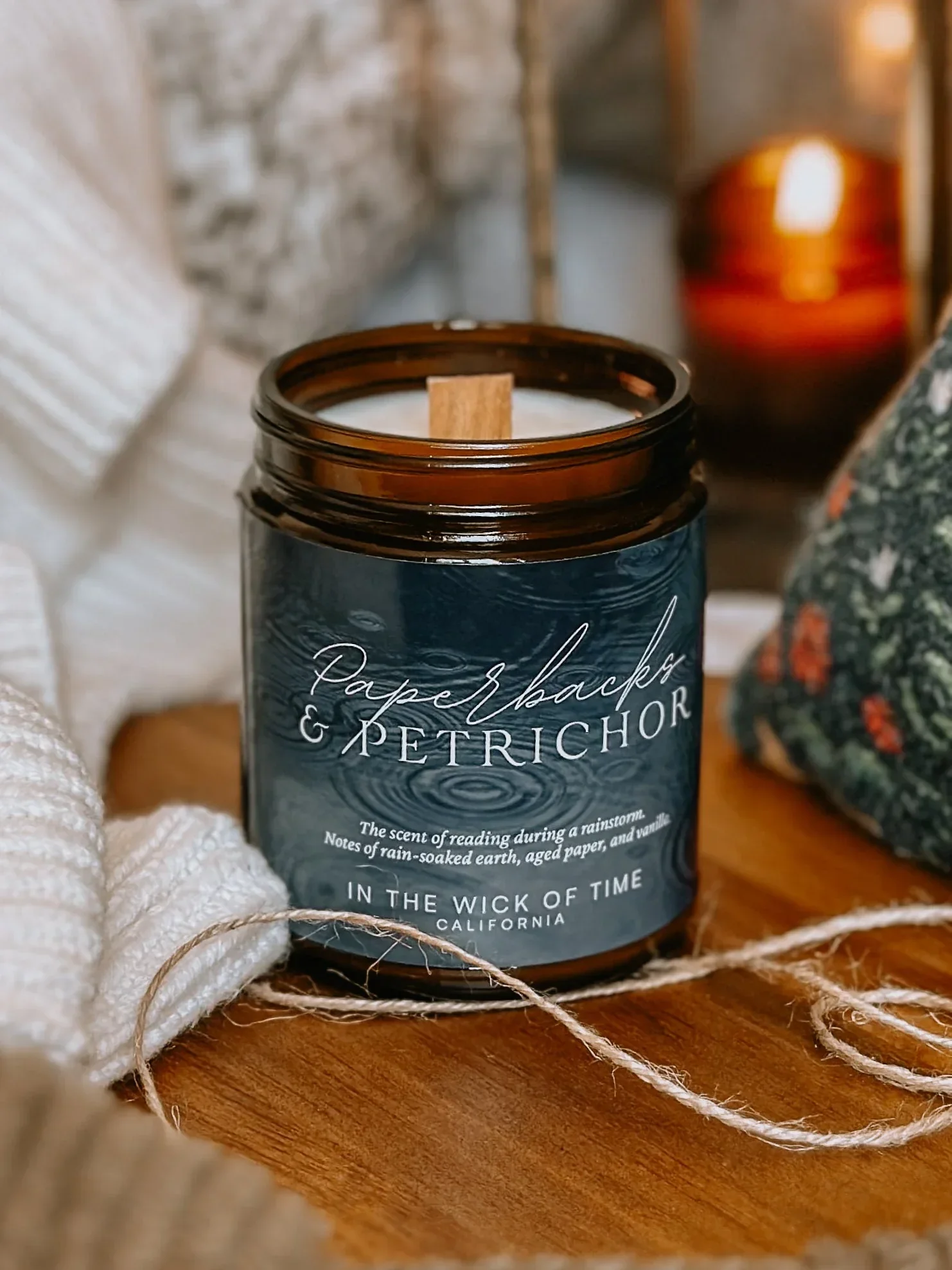 Paperbacks & Petrichor Candle - Image 2