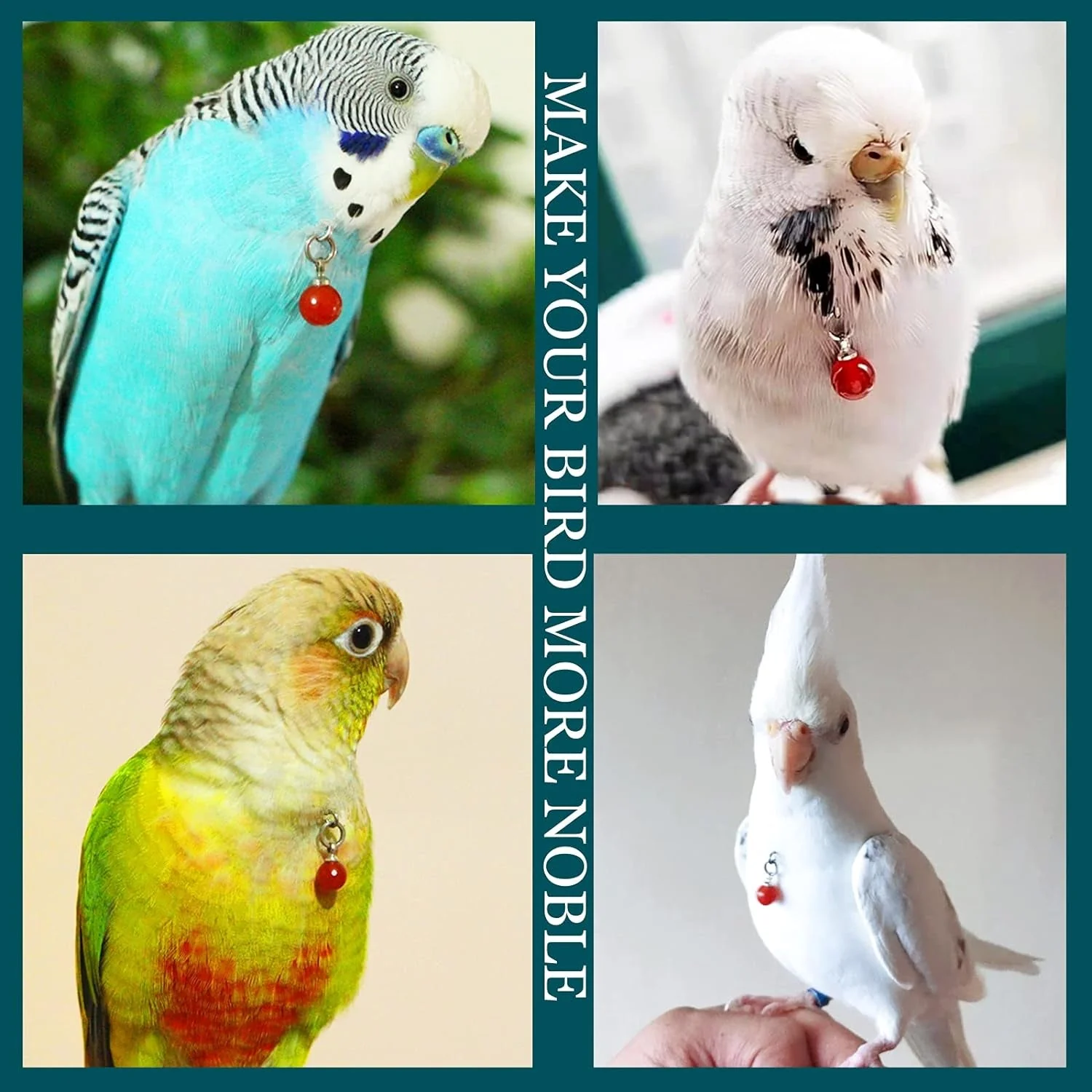 Parrot Bells Parrot Collar Necklace Parrot Decoration Parrot Scarf Clothes Budgerigar Peony Parrot Cockatiel Golden Sun Parrot - Image 9