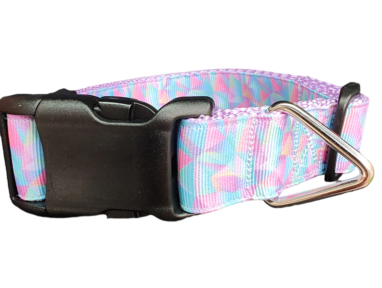 Pastel Pyramids Nylon Dog Collar MD, LG, XL, Leash - Image 2