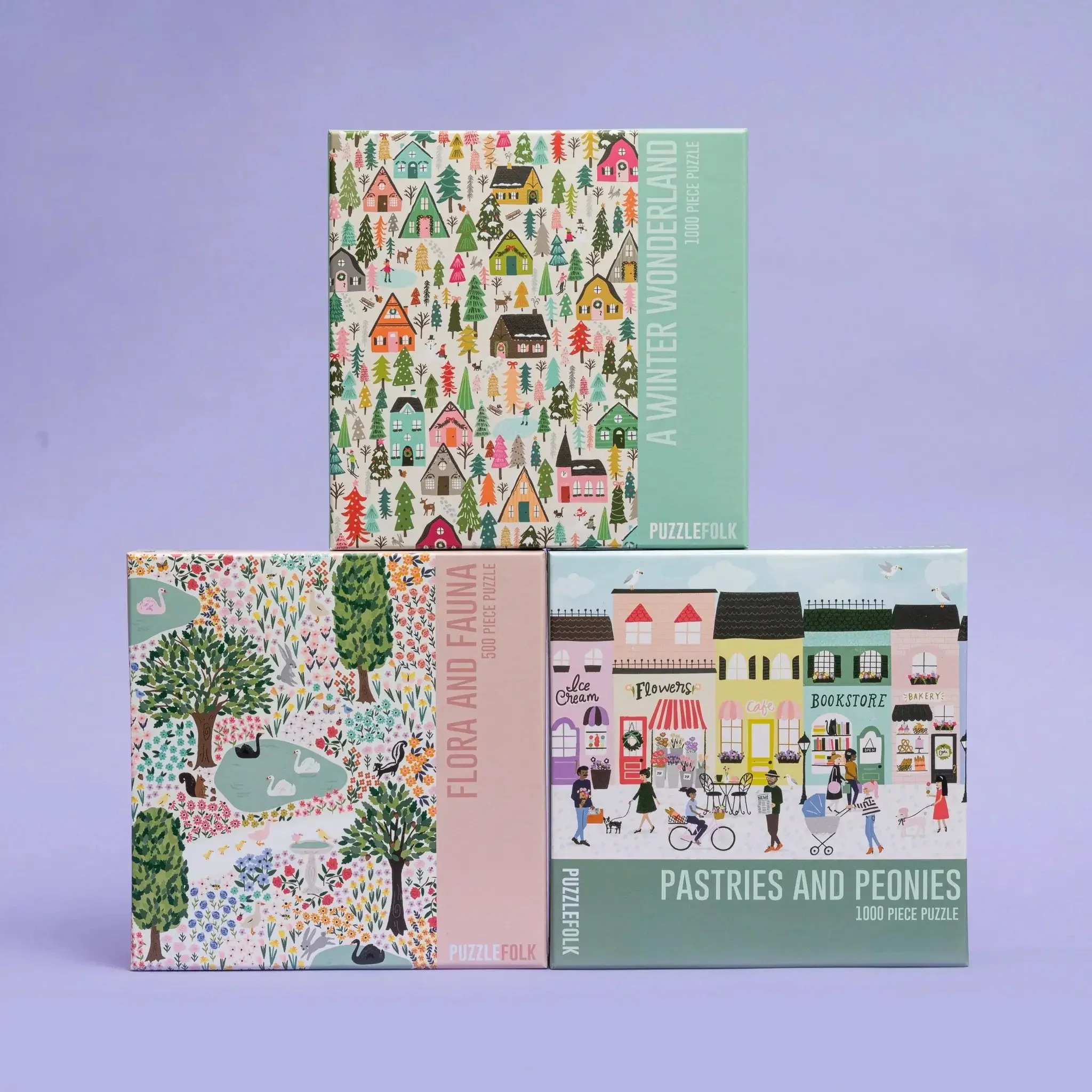 Pastries & Peonies 1000 Piece Puzzle by Puzzlefolk | Charming Street Scene Jigsaw Puzzle - Image 4