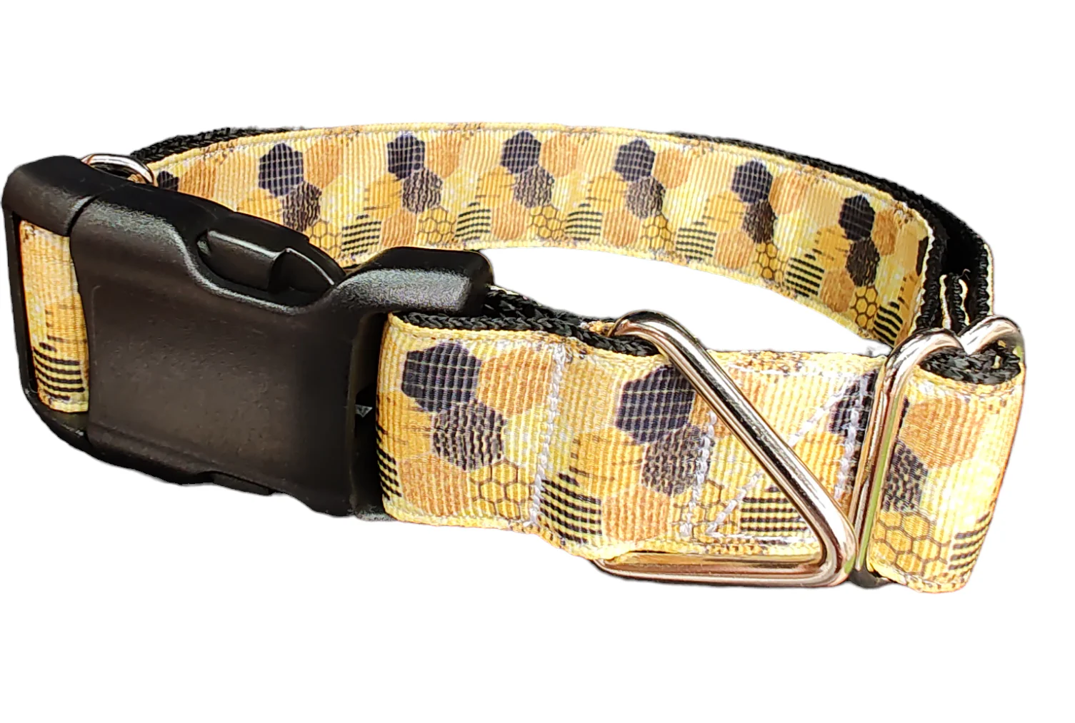 Patchwork Beehive Nylon Dog Collar - Image 2