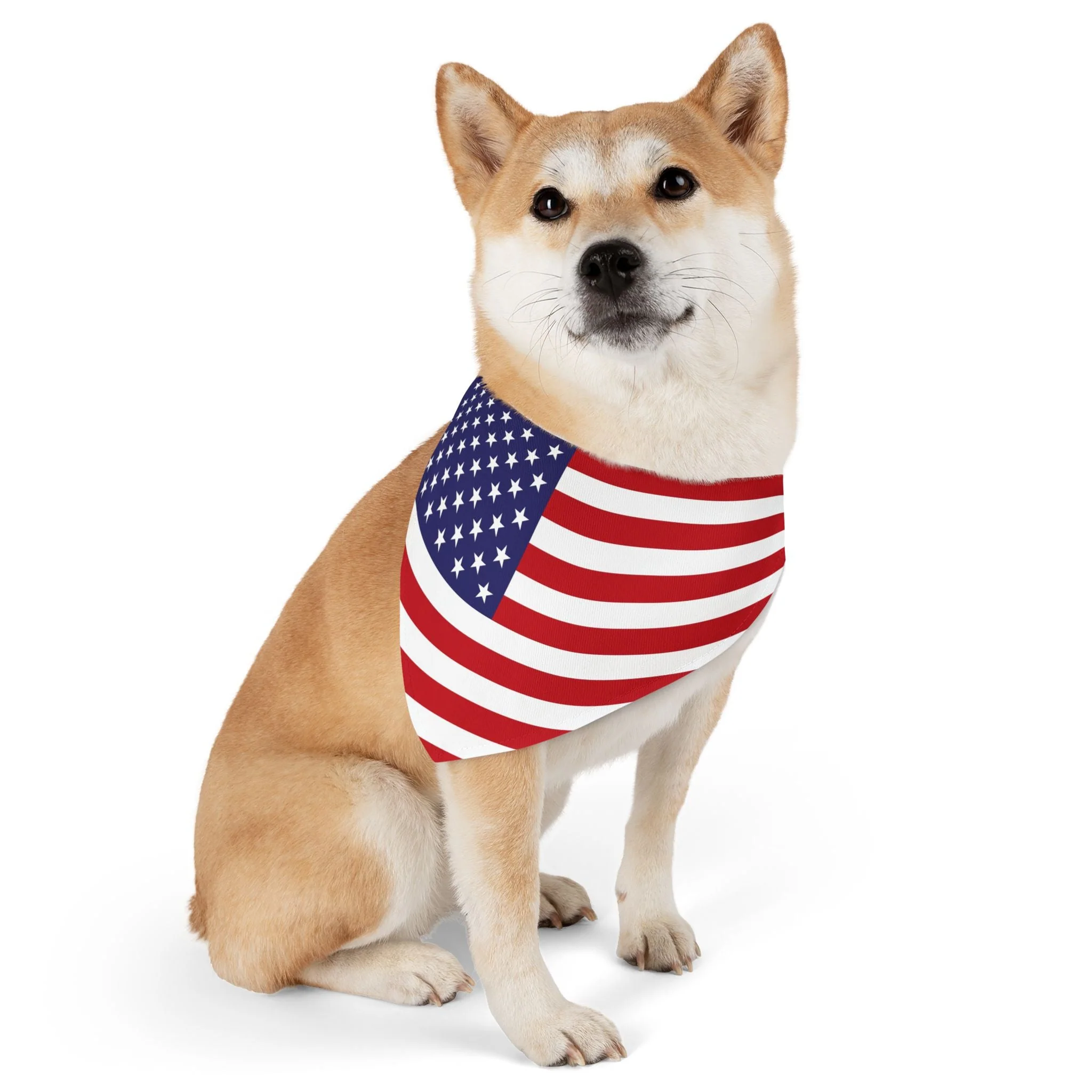 Patriotic American Flag Pet Bandana – Celebrate Veterans Day in Style - Image 5
