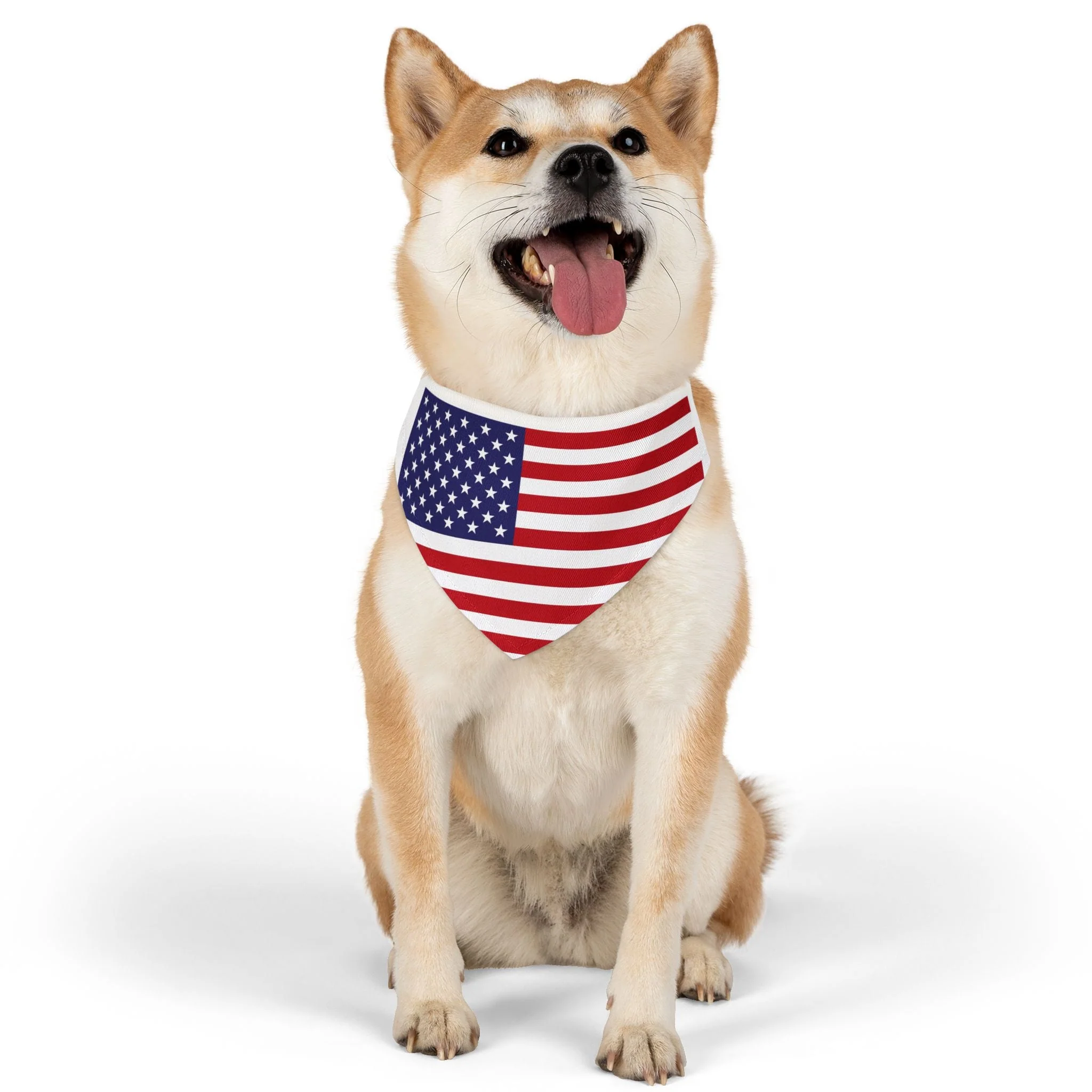 Patriotic American Flag Pet Bandana – Celebrate Veterans Day in Style - Image 6