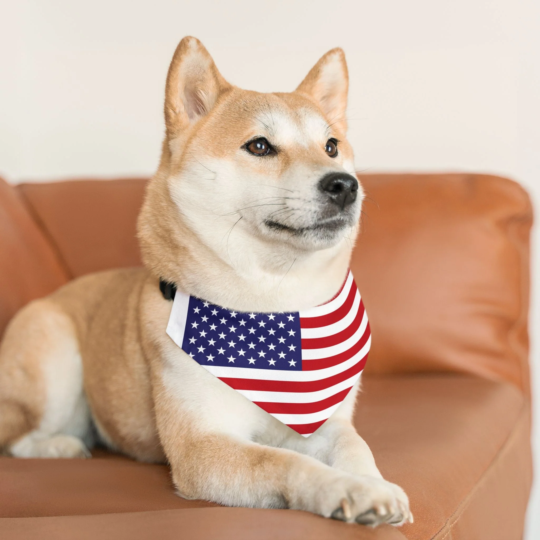 Patriotic American Flag Pet Bandana – Celebrate Veterans Day in Style - Image 7