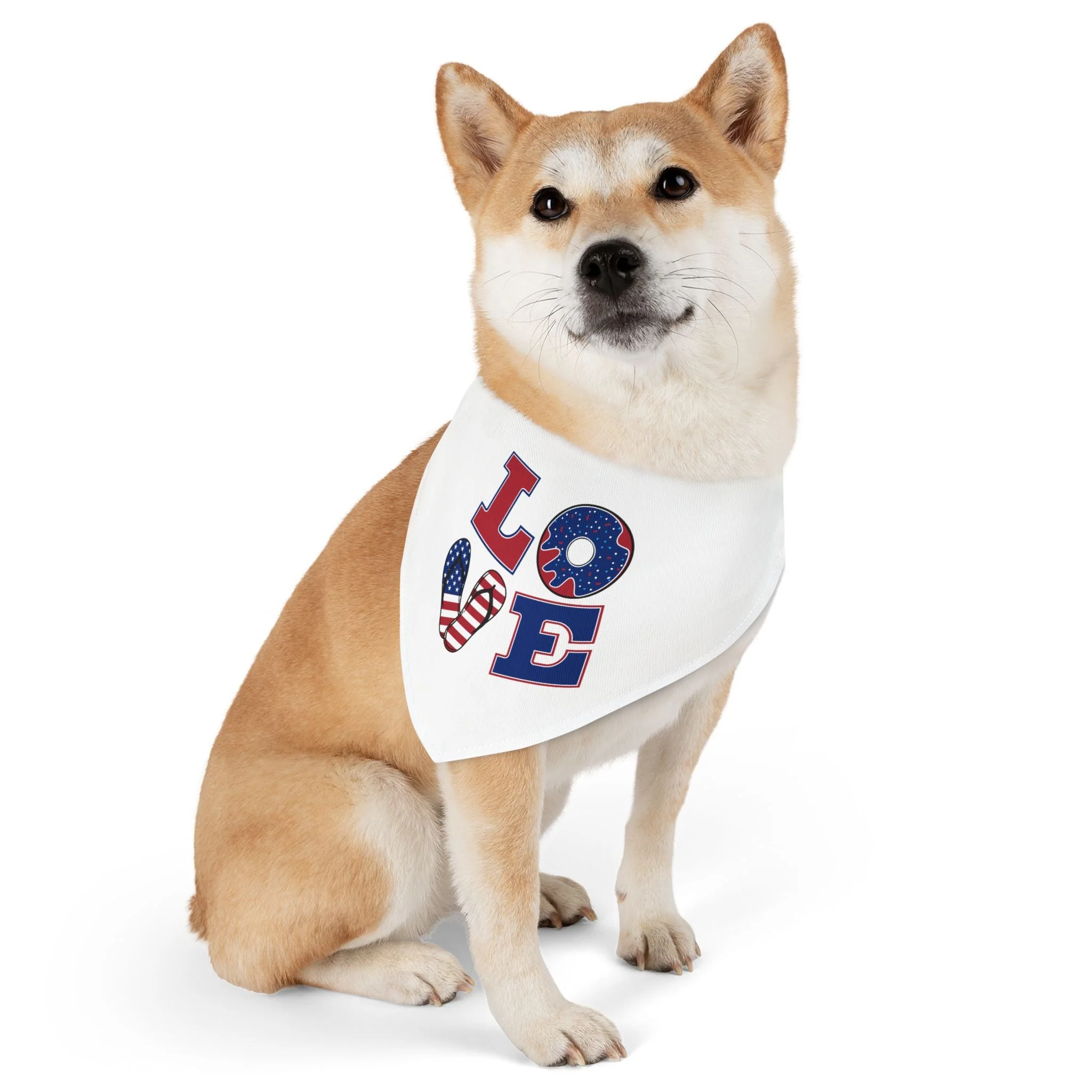 Patriotic Pet Bandana Collar - Celebrate Love, Perfect for July 4th, Dog Lovers, Pet Fashion, Cute Dog Accessories - Image 2