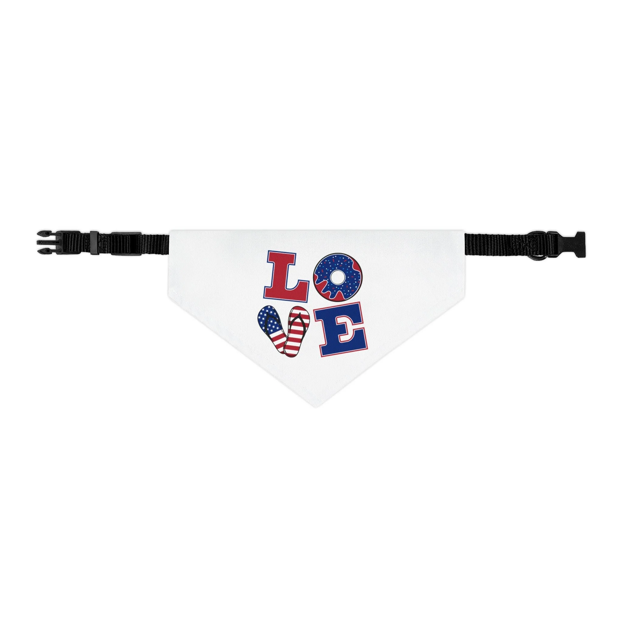 Patriotic Pet Bandana Collar - Celebrate Love, Perfect for July 4th, Dog Lovers, Pet Fashion, Cute Dog Accessories - Image 3