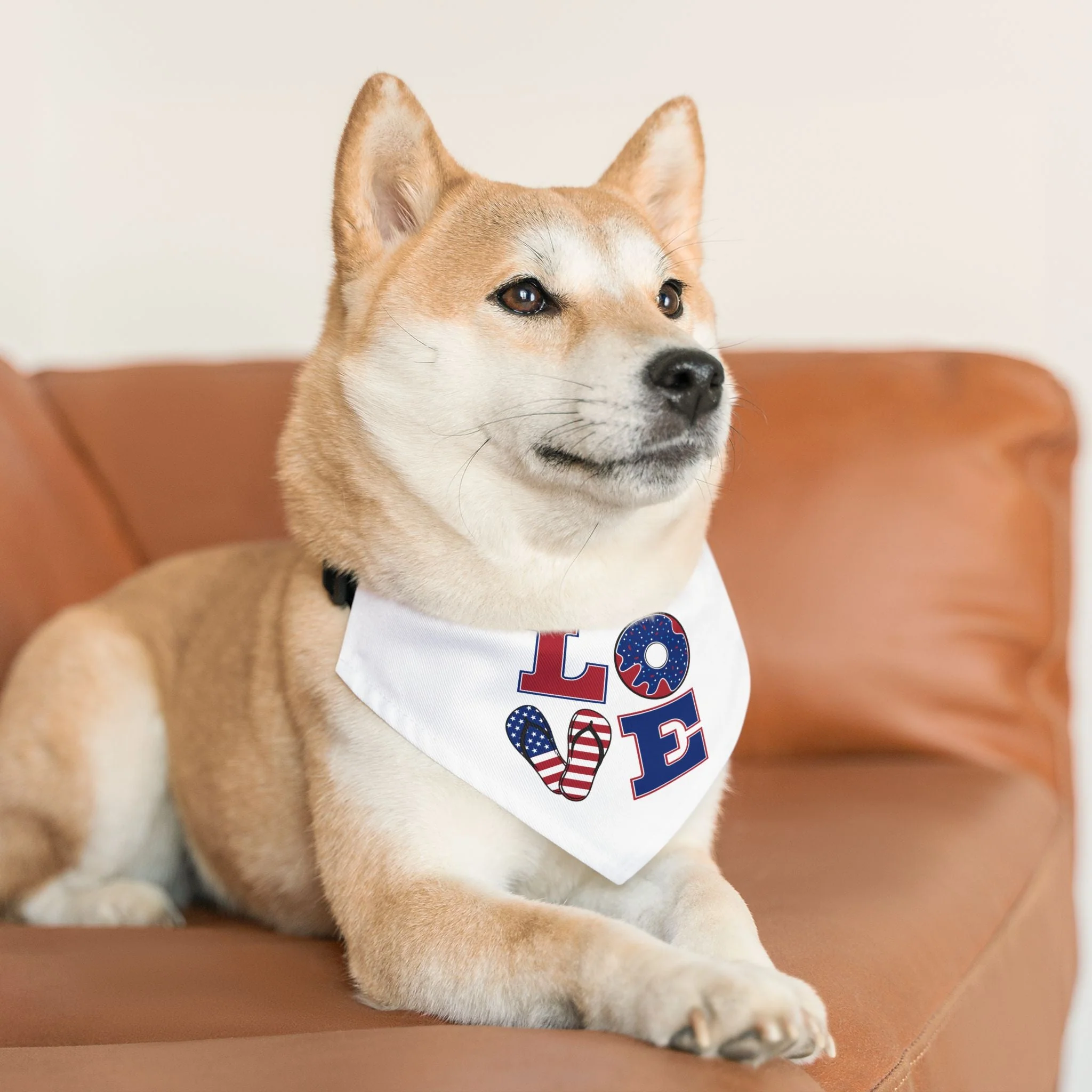 Patriotic Pet Bandana Collar - Celebrate Love, Perfect for July 4th, Dog Lovers, Pet Fashion, Cute Dog Accessories - Image 8