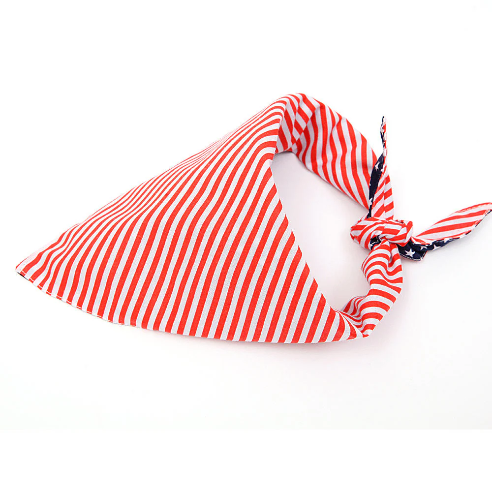 Patriotic Stars and Stripes Dog Bandana - Image 3