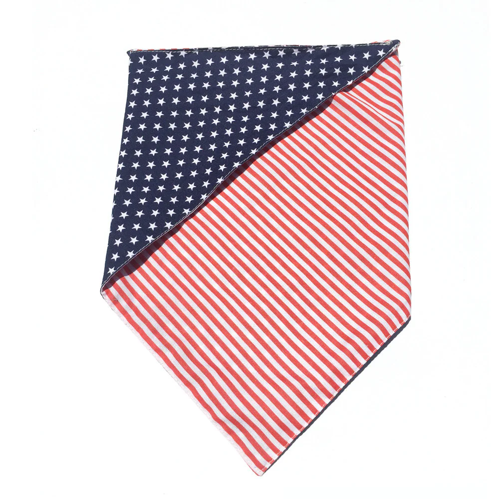 Patriotic Stars and Stripes Dog Bandana - Image 6